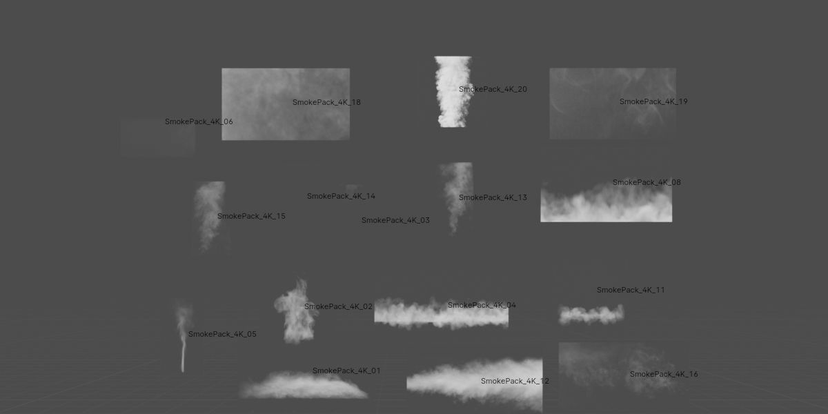 Smoke Pack Footage and Smoke Shader for Blender Low-poly 3D model_4