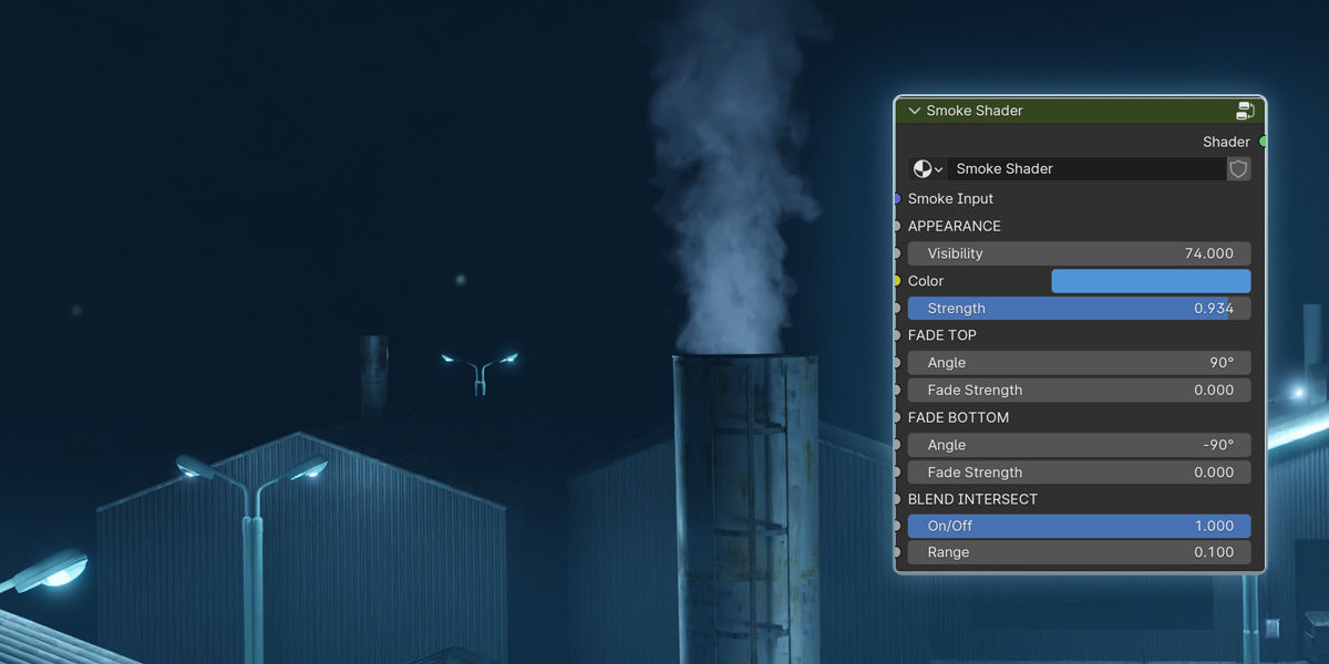 Smoke Pack Footage and Smoke Shader for Blender Low-poly 3D model_9