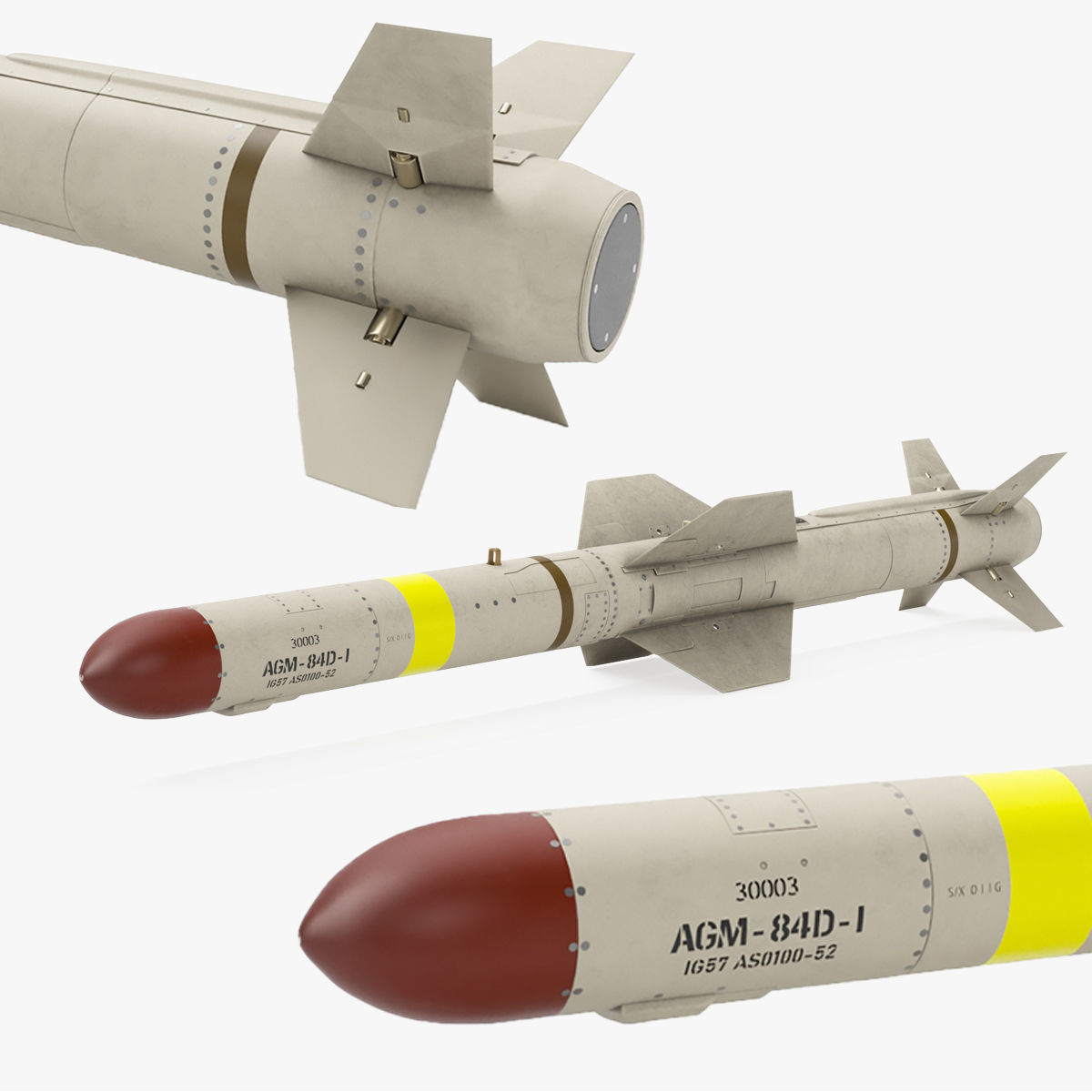 AGM 84 Harpoon Missile 3D model | CGTrader