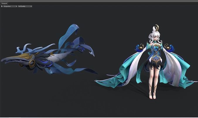 Dragon mother Low-poly 3D model