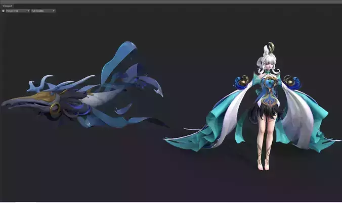Dragon mother Low-poly 3D model