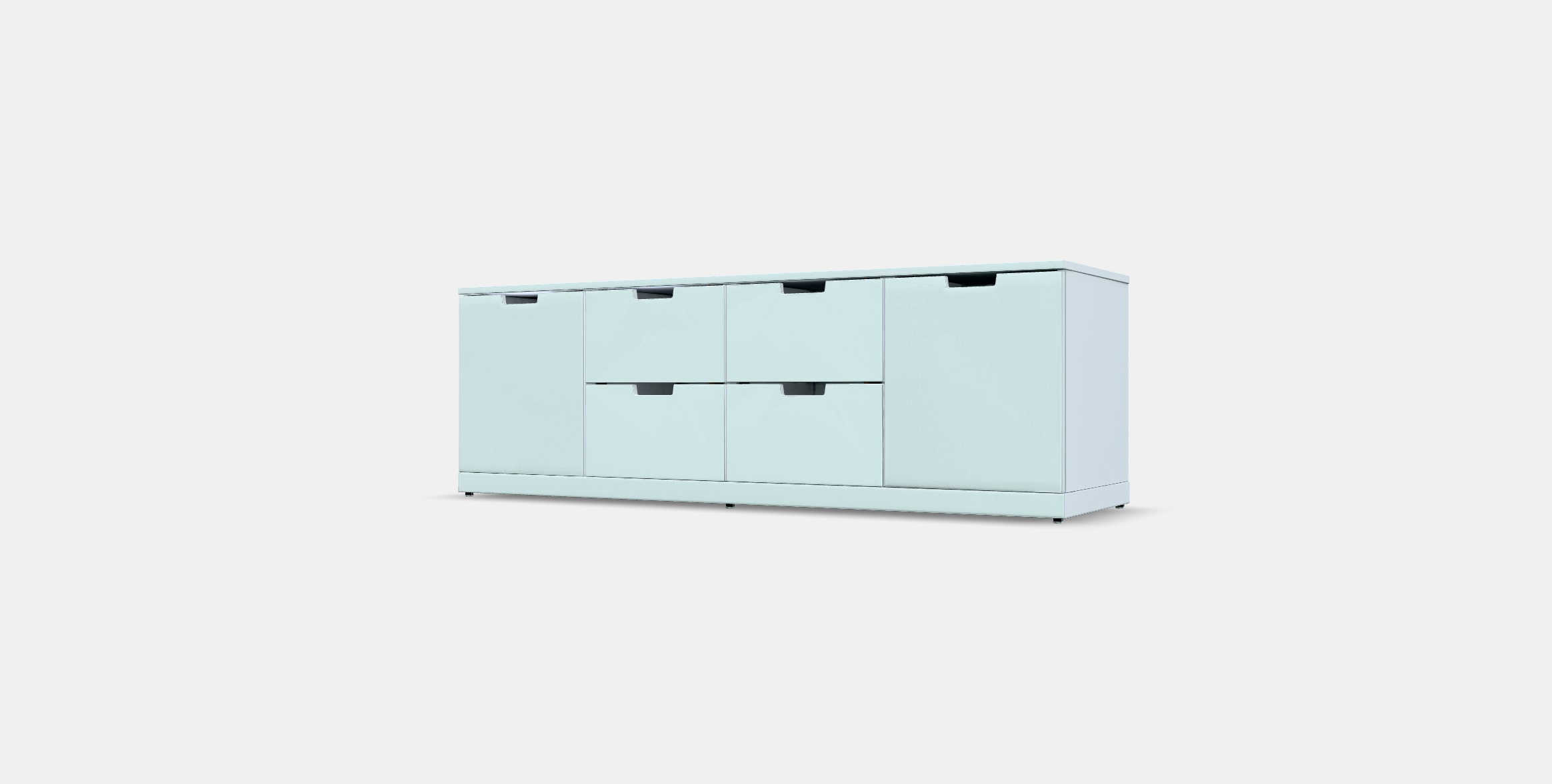 NORDLI Chest of 6 drawers 6 Low-poly 3D model_11