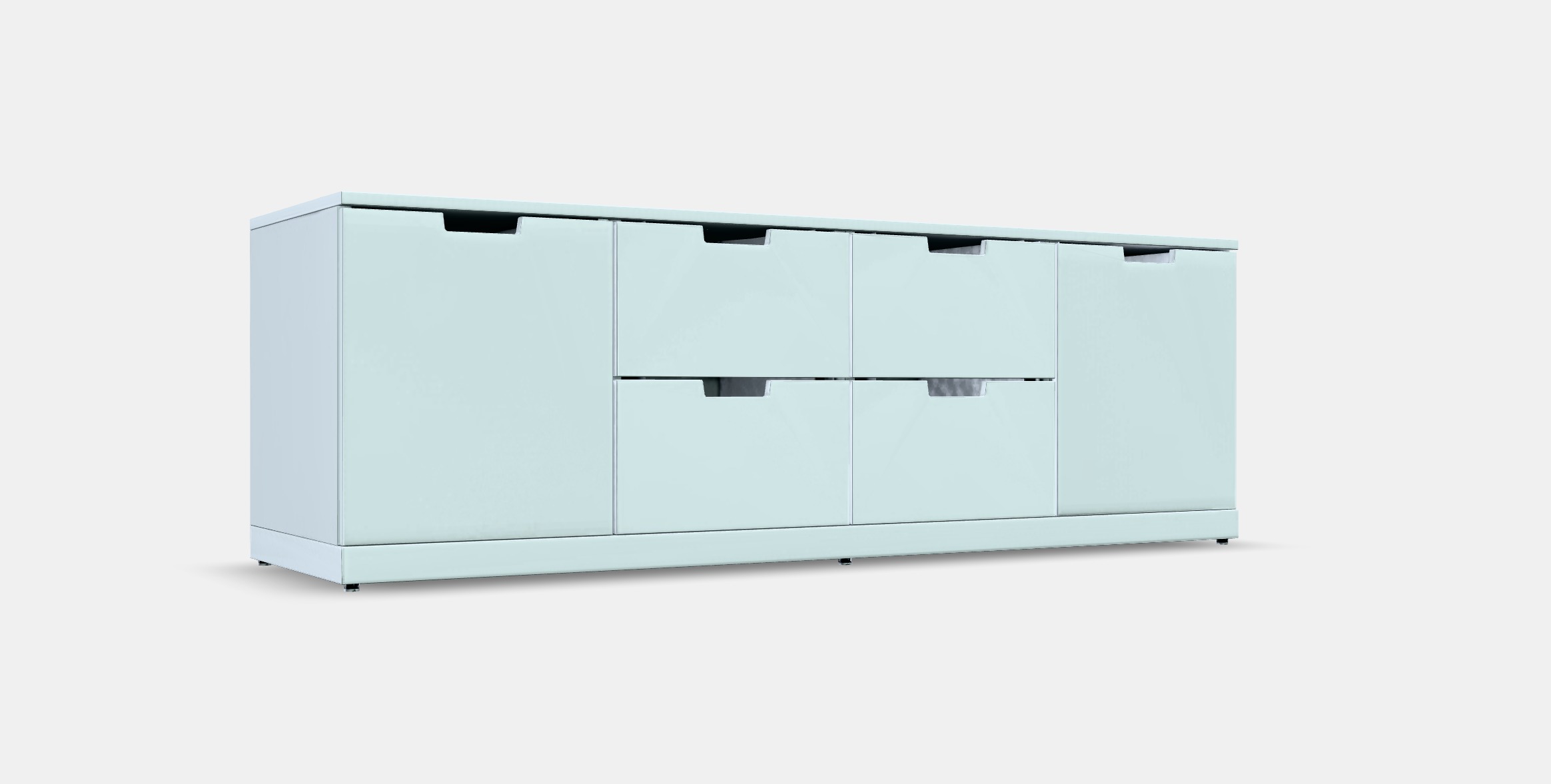 NORDLI Chest of 6 drawers 6 Low-poly 3D model_9