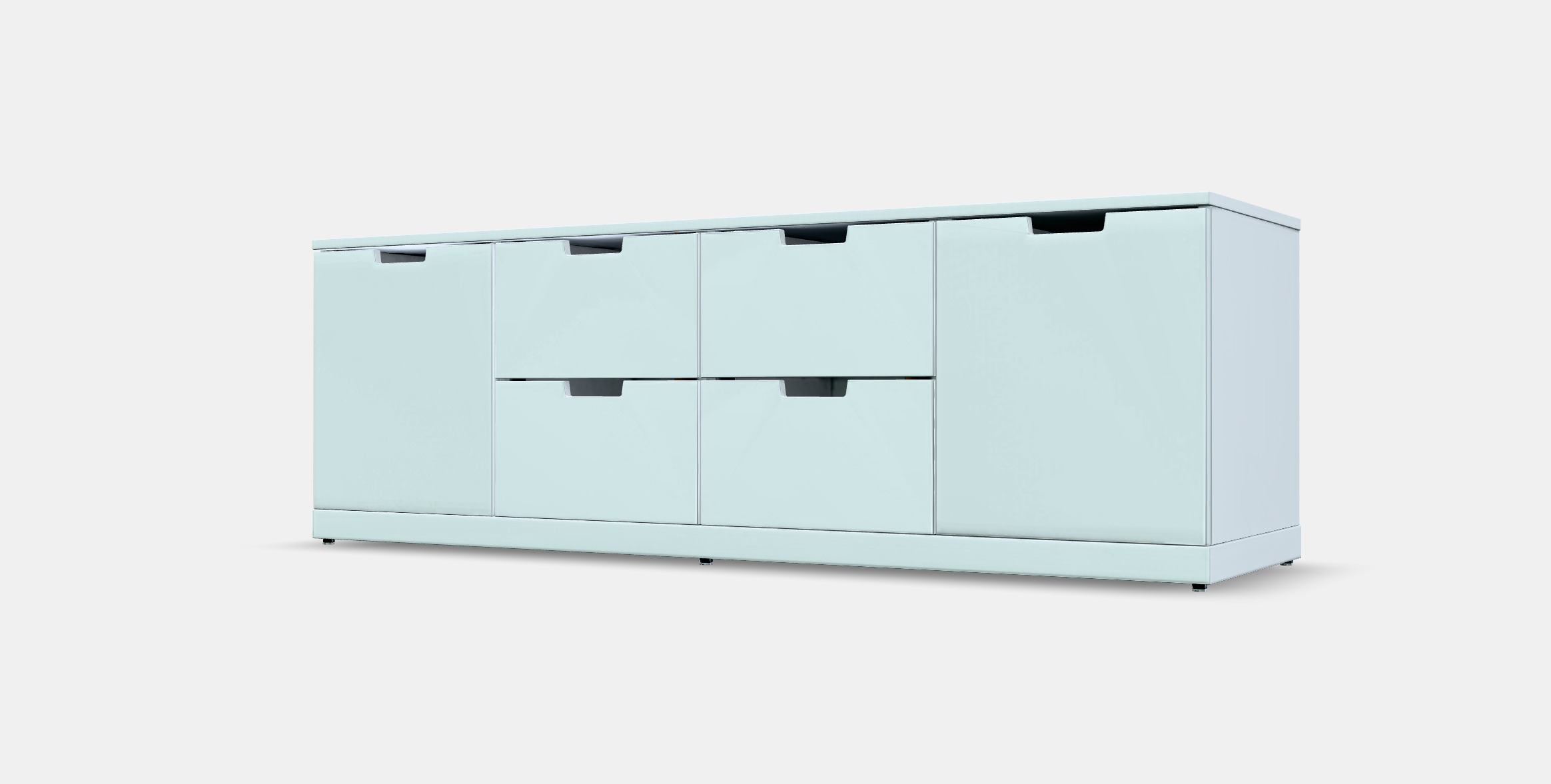 NORDLI Chest of 6 drawers 6 Low-poly 3D model_13