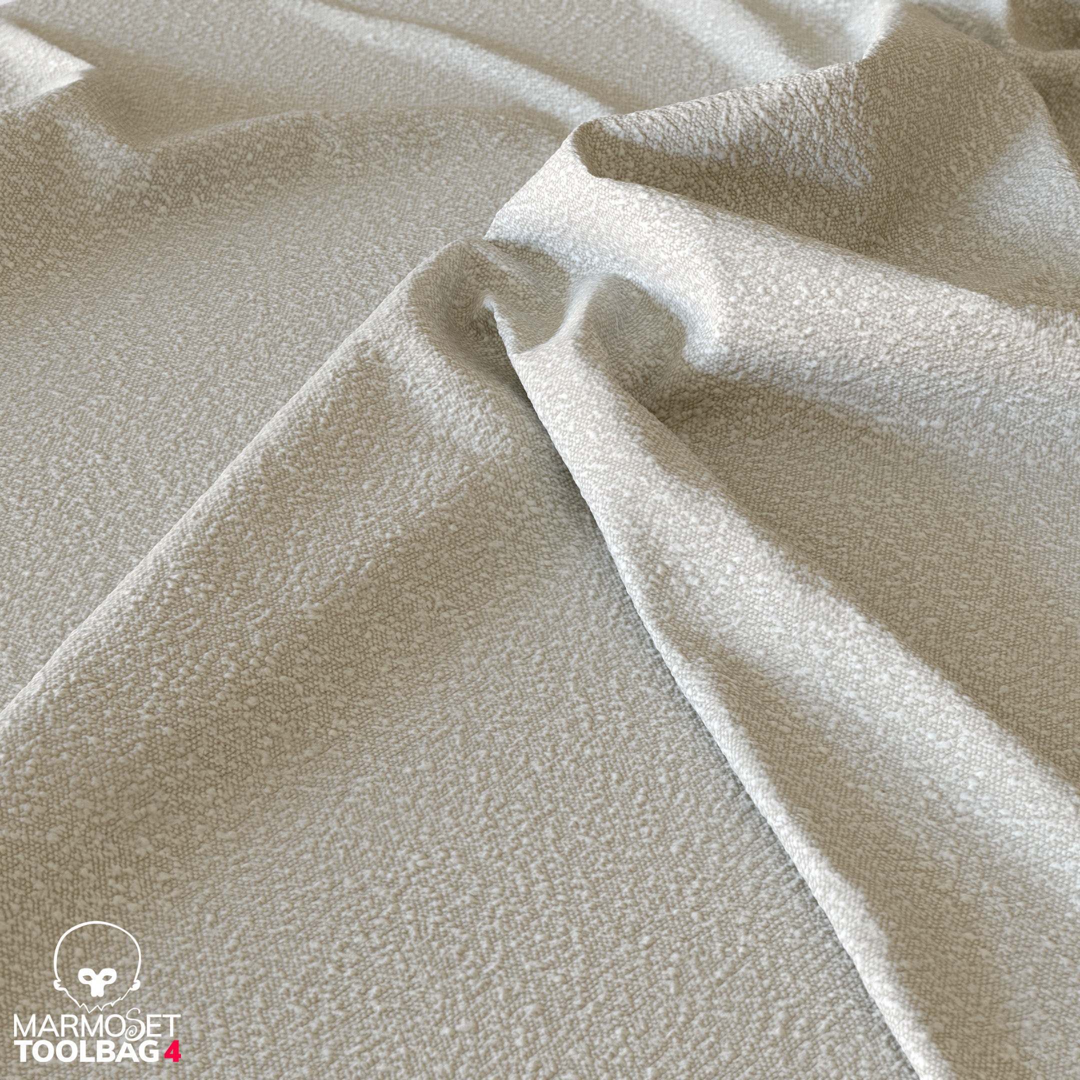 Fabric Boucle Pearl 4k PBR Texture_4