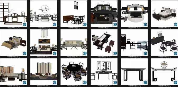 200 Chinese style furniture combinations