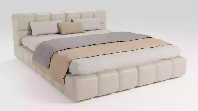 Bed in a modern style with quality materials