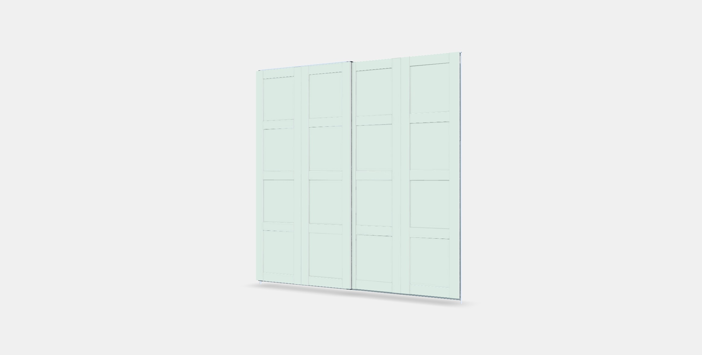 BERGSBO Pair of sliding doors Low-poly 3D model_12