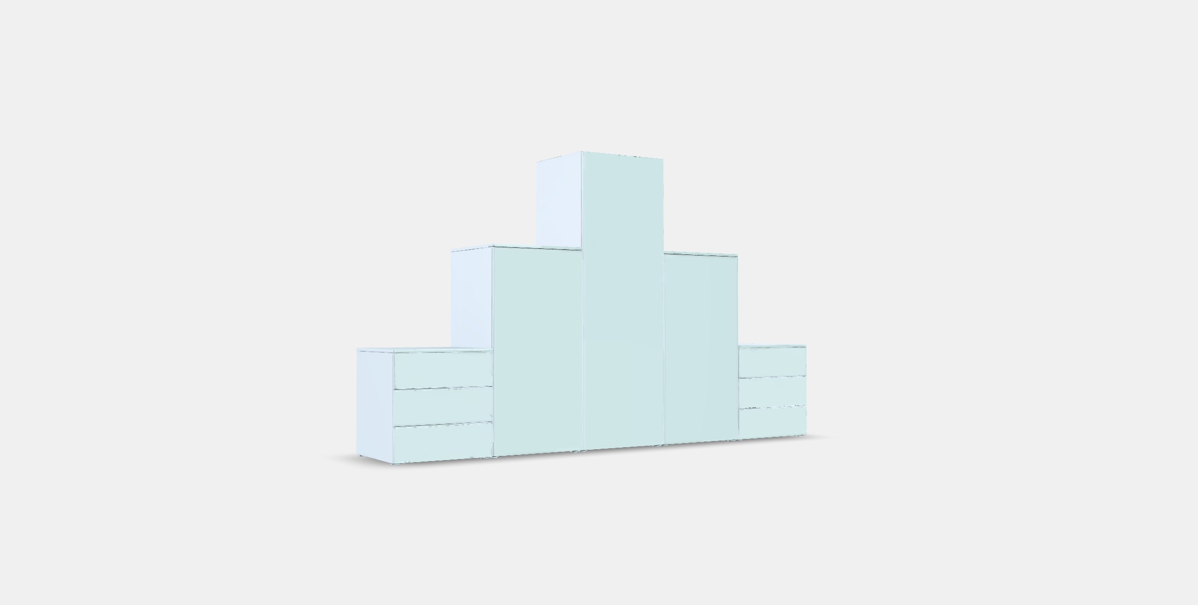 PLATSA Wardrobe with 3 doors6 drawers Low-poly 3D model_3