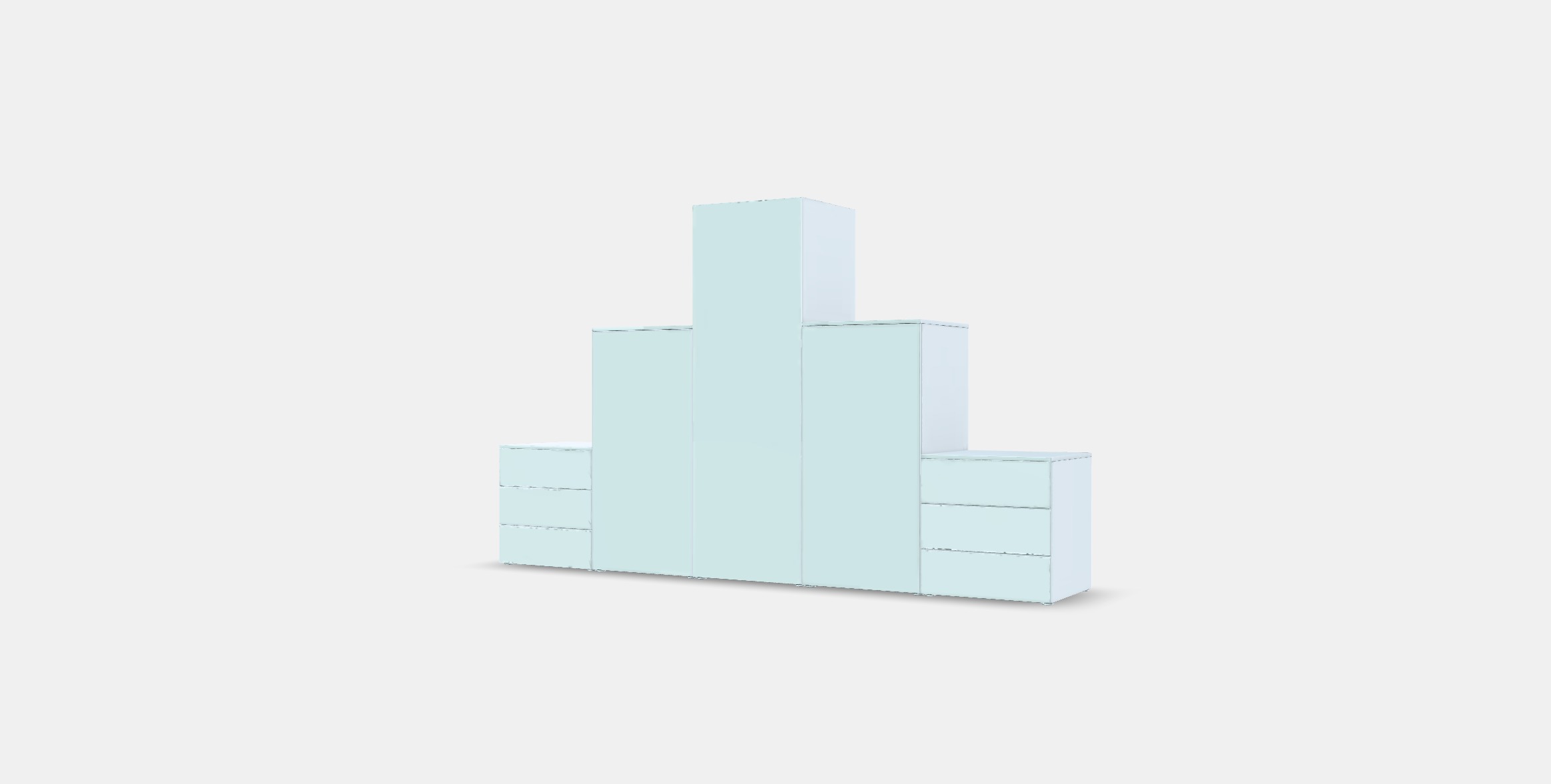 PLATSA Wardrobe with 3 doors6 drawers Low-poly 3D model_12