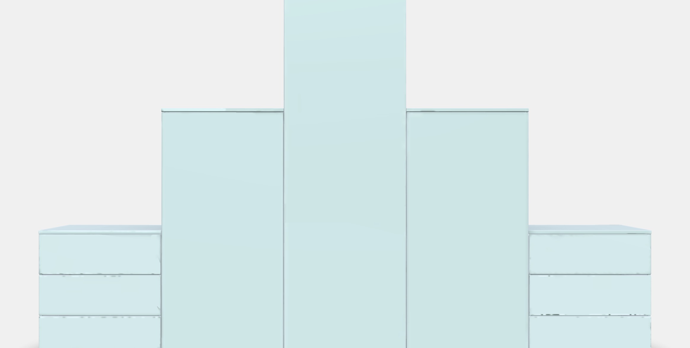 PLATSA Wardrobe with 3 doors6 drawers Low-poly 3D model_11