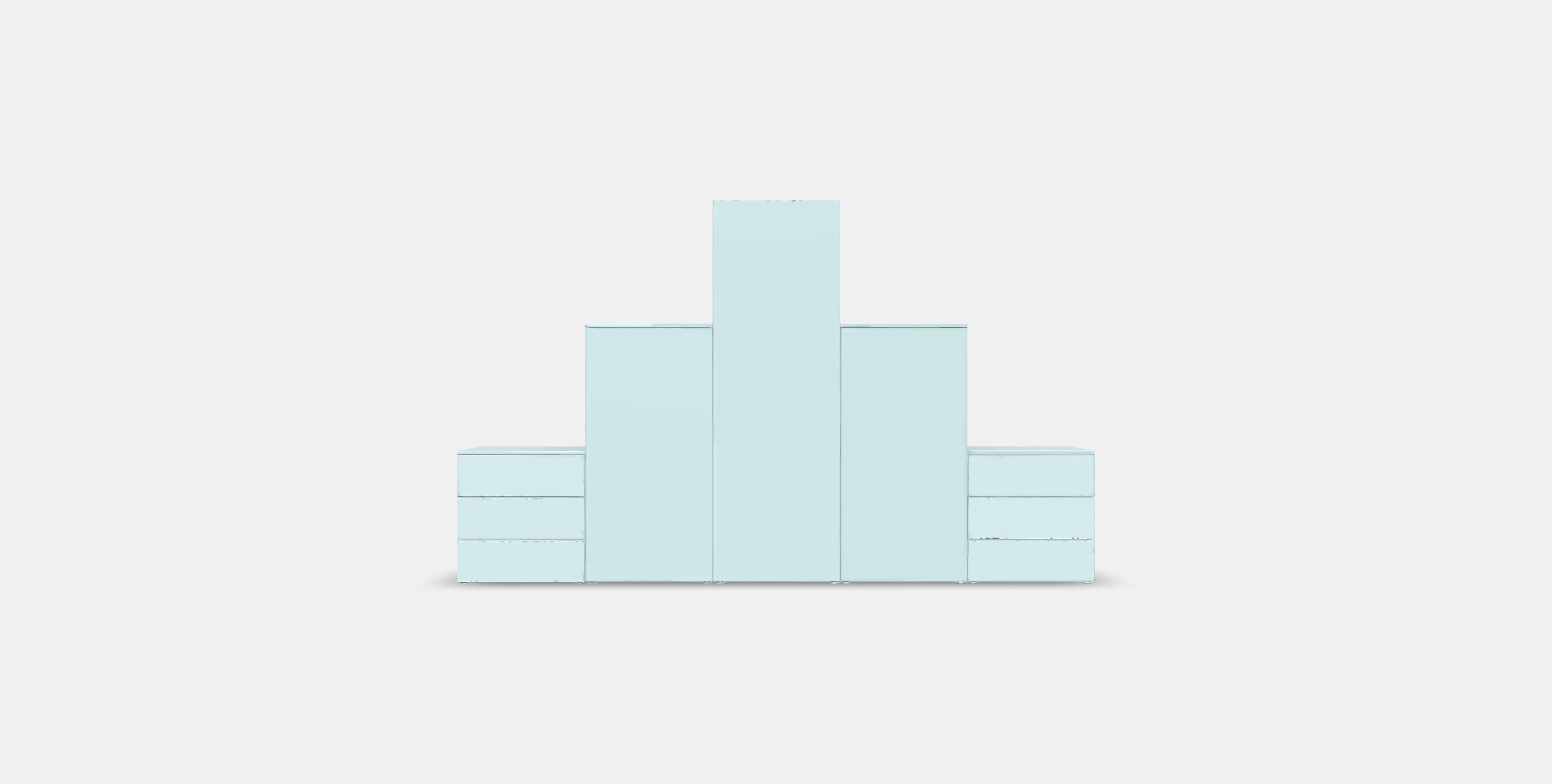 PLATSA Wardrobe with 3 doors6 drawers Low-poly 3D model_10