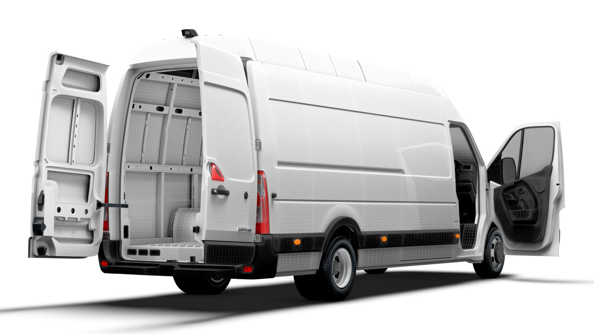 Vauxhall Movano Van L4H3 HQInterior 2021 3D model_21