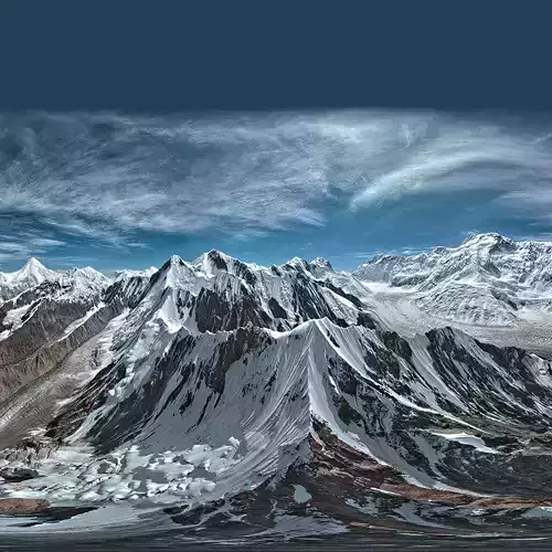 HDR - Pobeda Peak and Engilchek Glacier 01