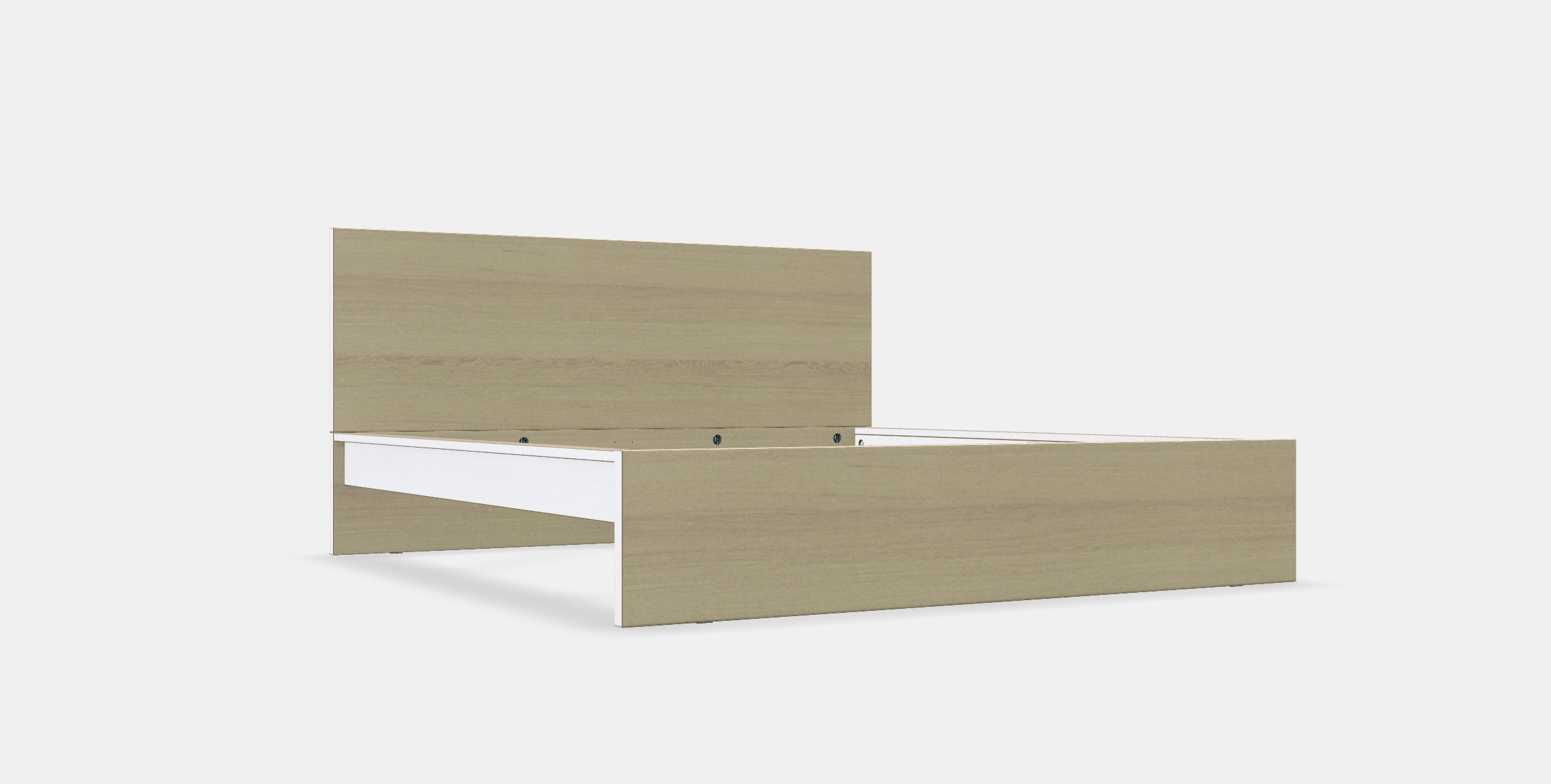 MALM Bed frame high 23 Low-poly 3D model_9