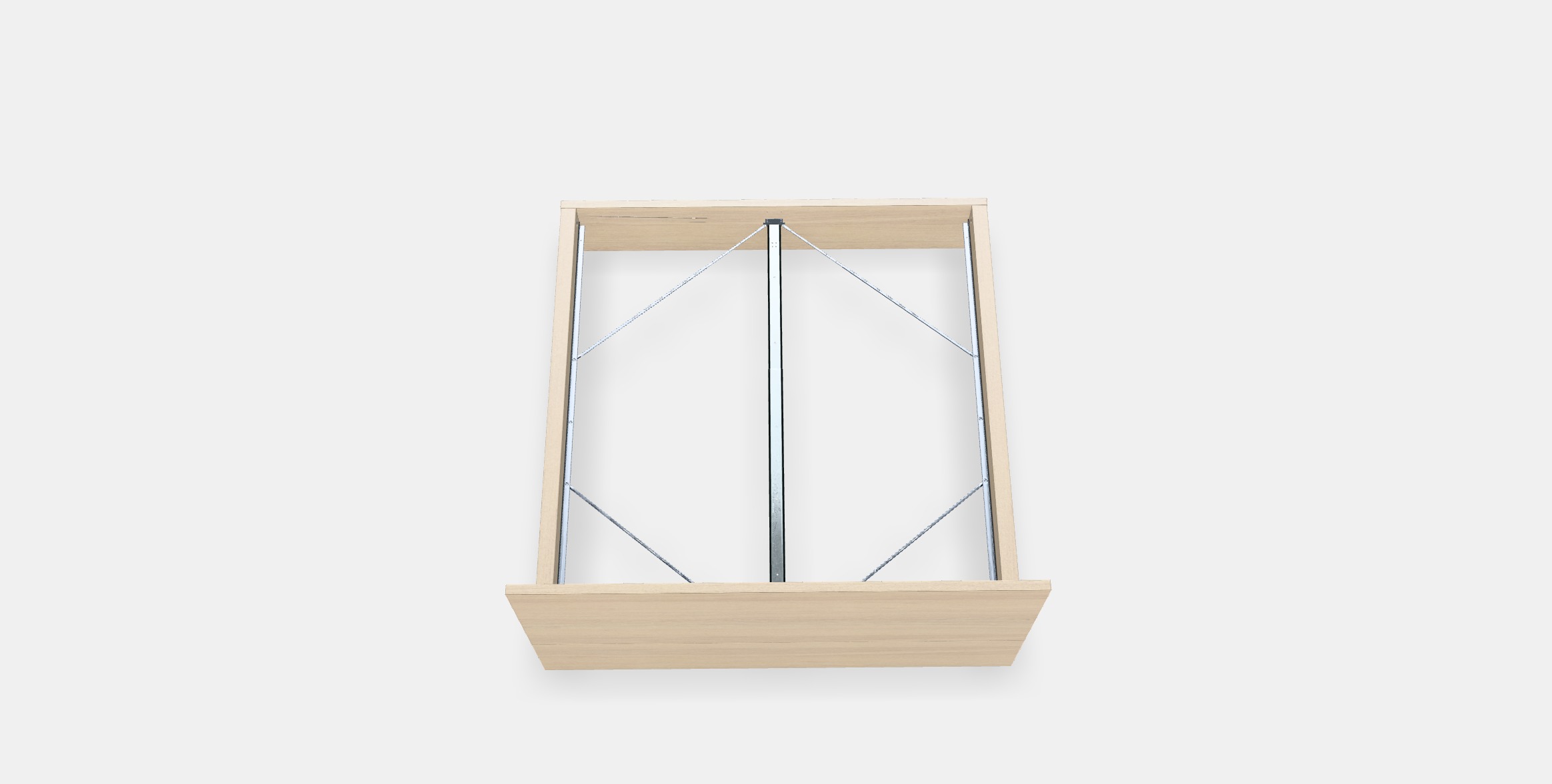 MALM Bed frame high 23 Low-poly 3D model_3