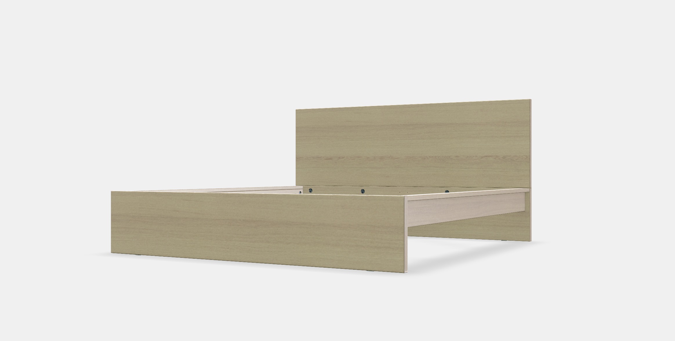 MALM Bed frame high 23 Low-poly 3D model_13