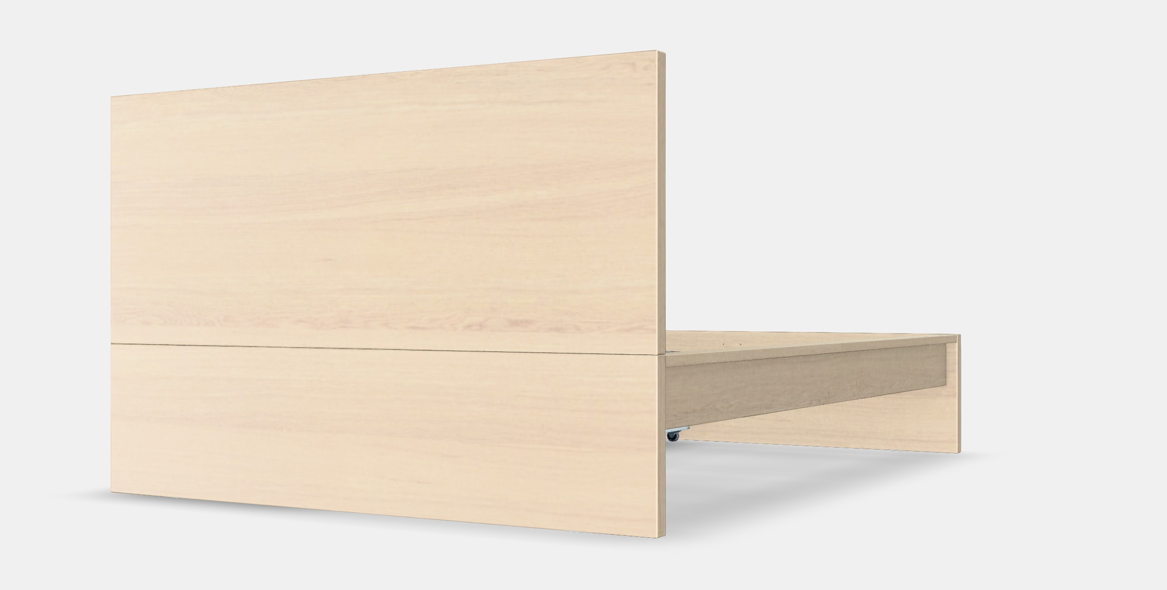 MALM Bed frame high w 4 storage boxes 4 Low-poly 3D model_9