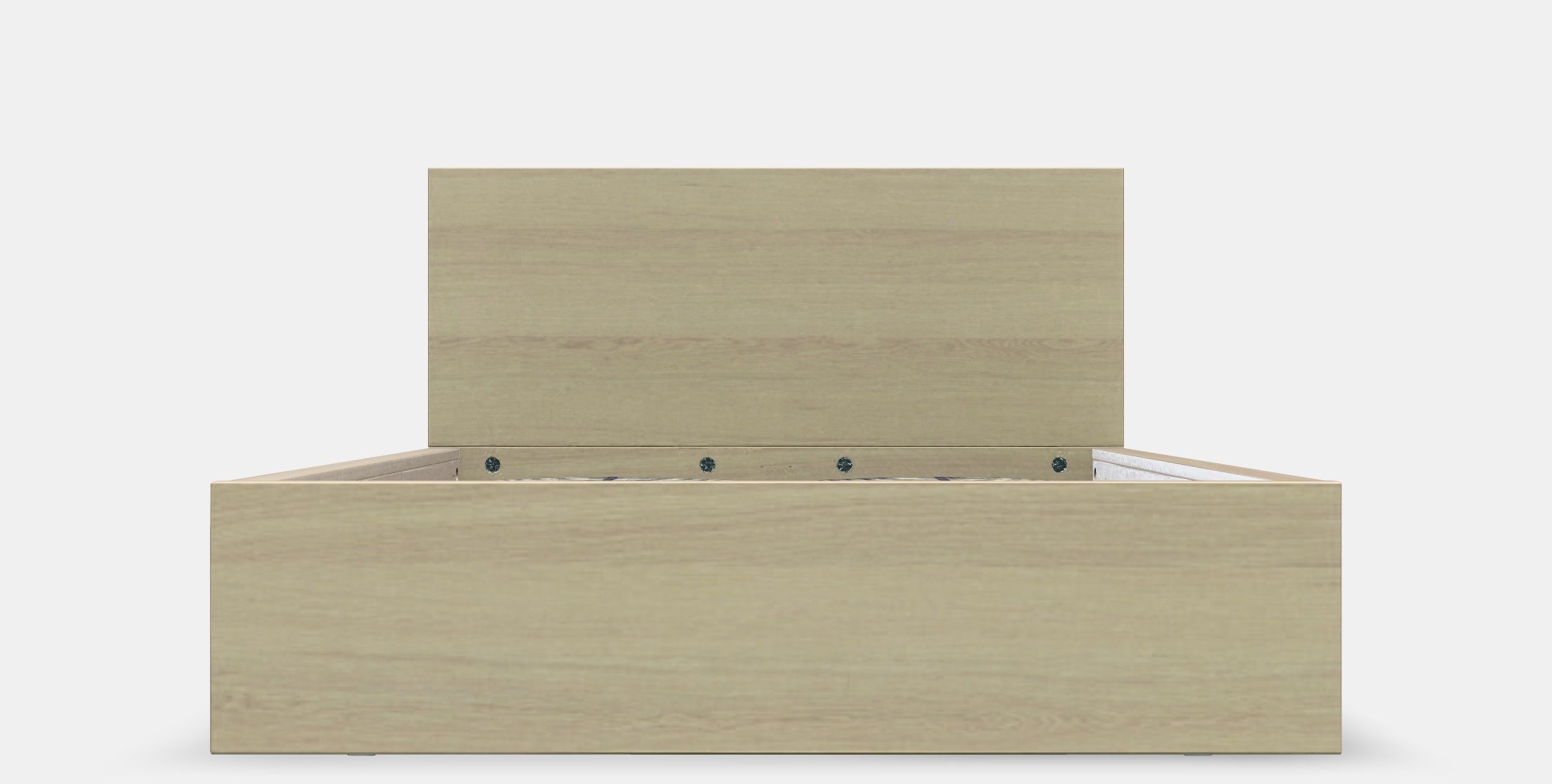 MALM Bed frame high w 4 storage boxes 4 Low-poly 3D model_11