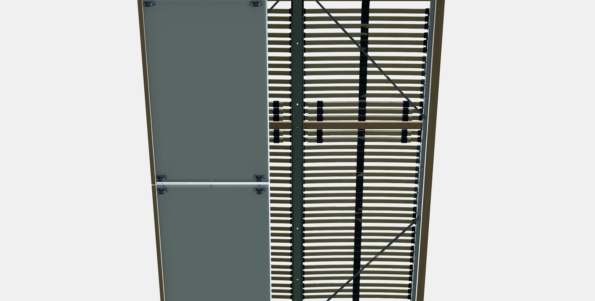 MALM Bed frame high w 4 storage boxes 4 Low-poly 3D model_10