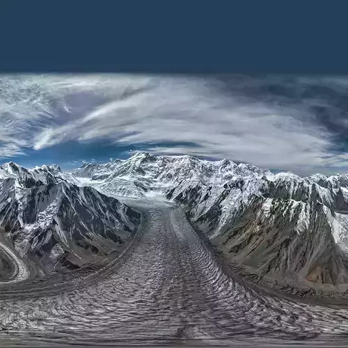 HDR - Pobeda Peak and Engilchek Glacier 02