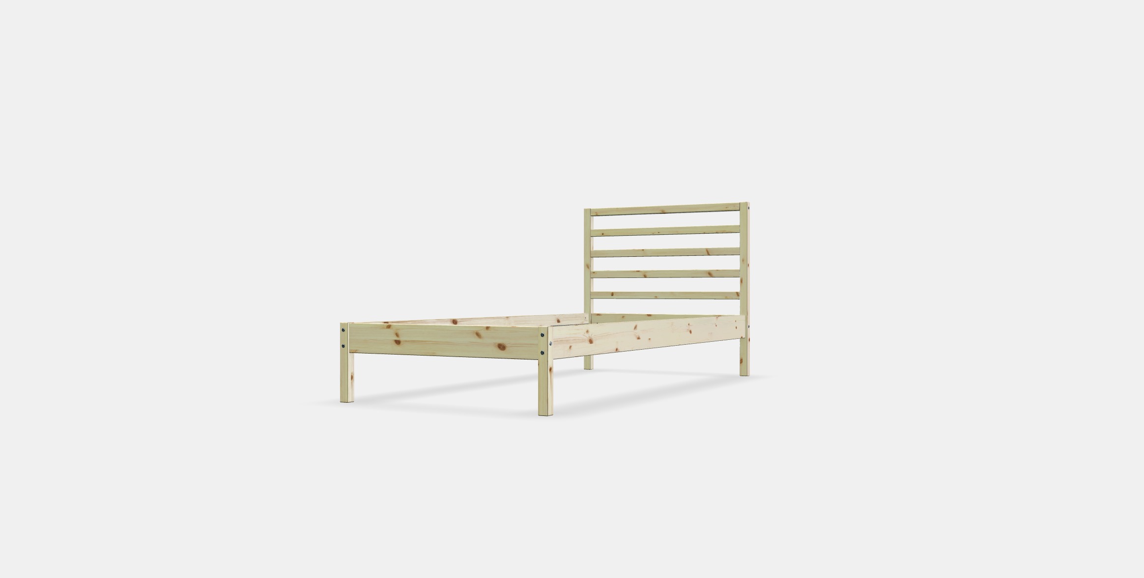 TARVA Bed frame 1 Low-poly 3D model_12