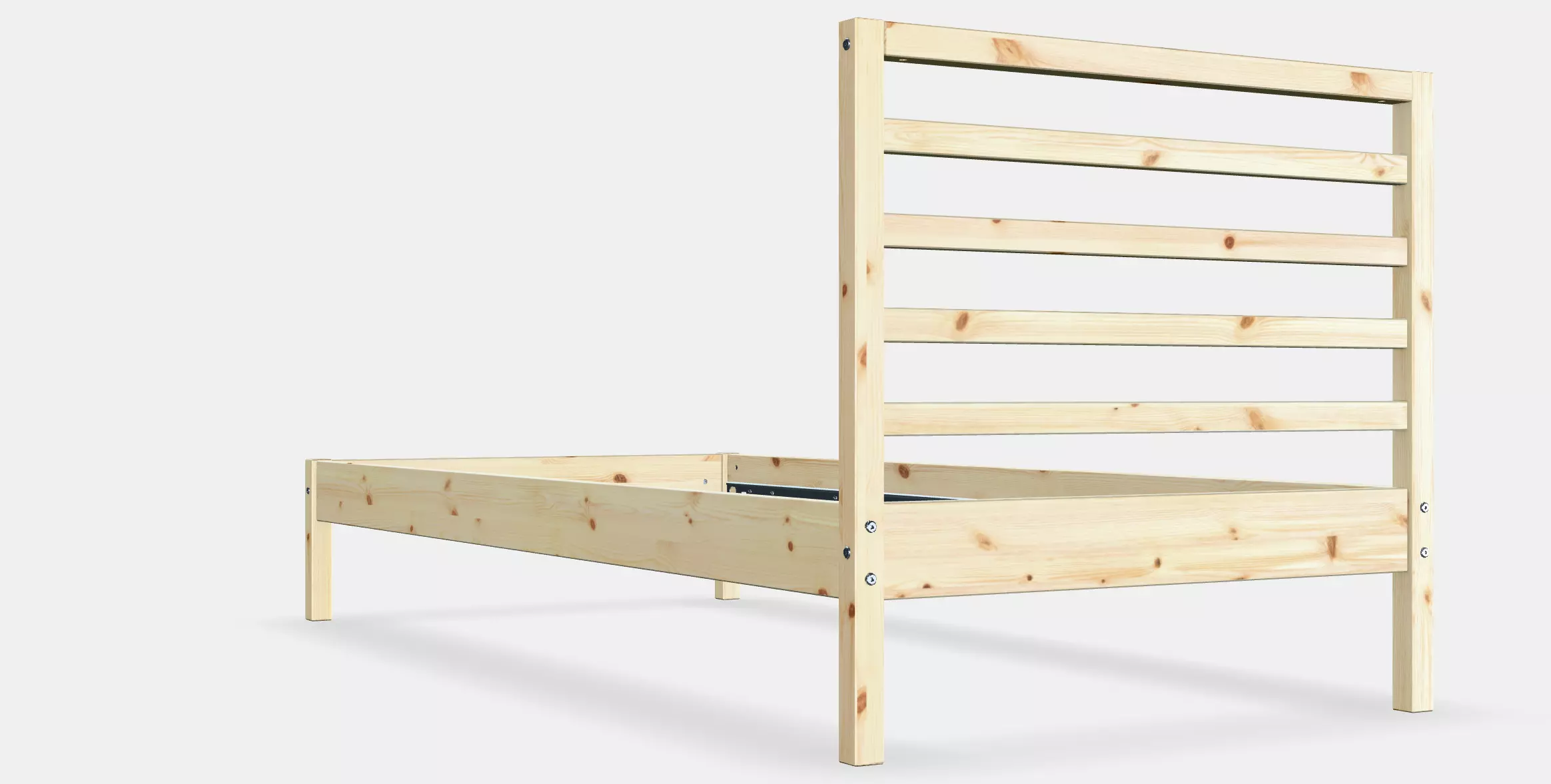 TARVA Bed frame 1 Low-poly 3D model_0
