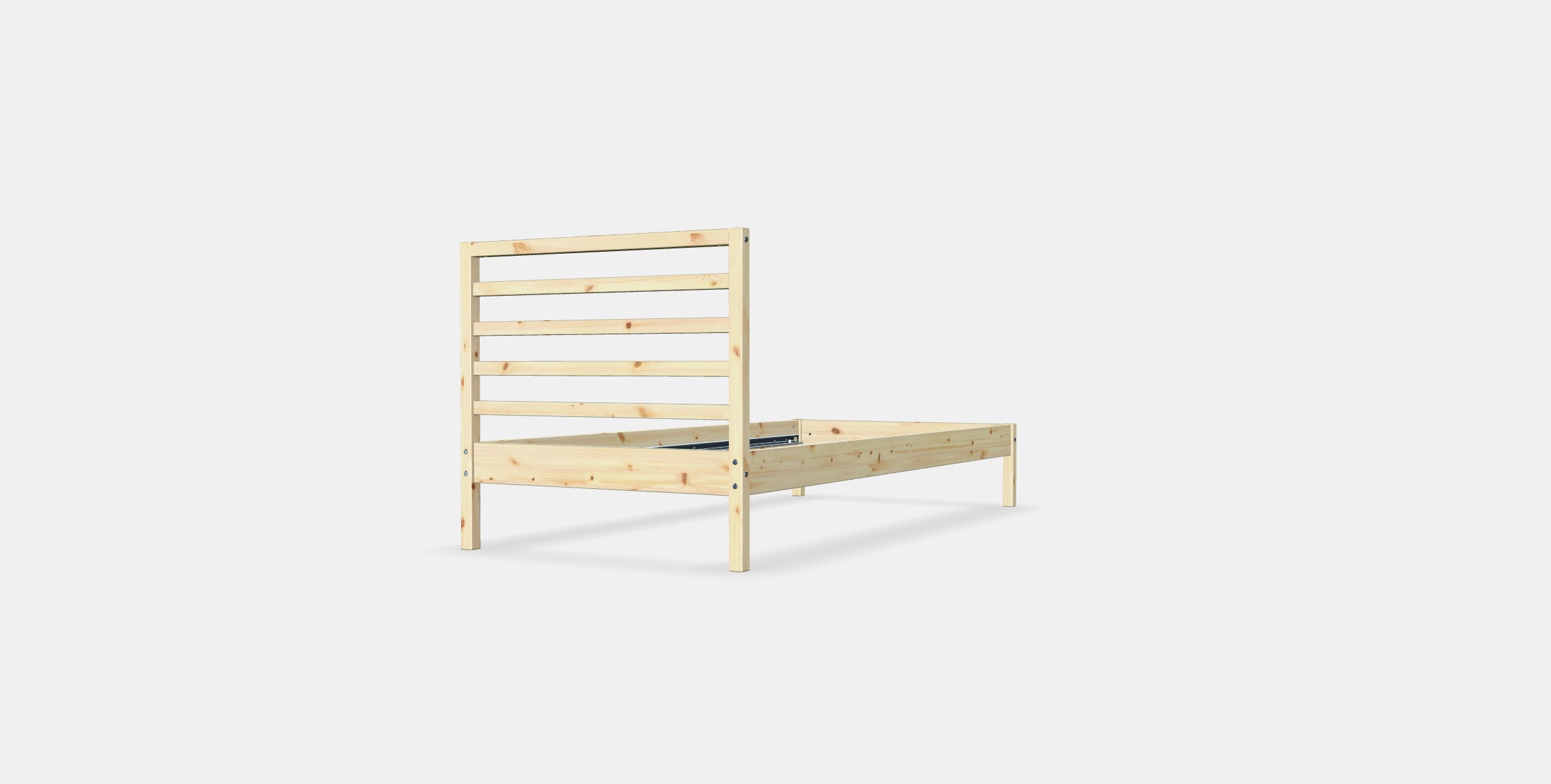 TARVA Bed frame 1 Low-poly 3D model_4