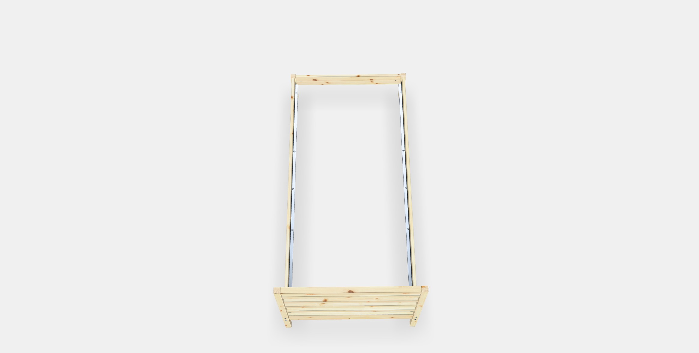 TARVA Bed frame 1 Low-poly 3D model_2