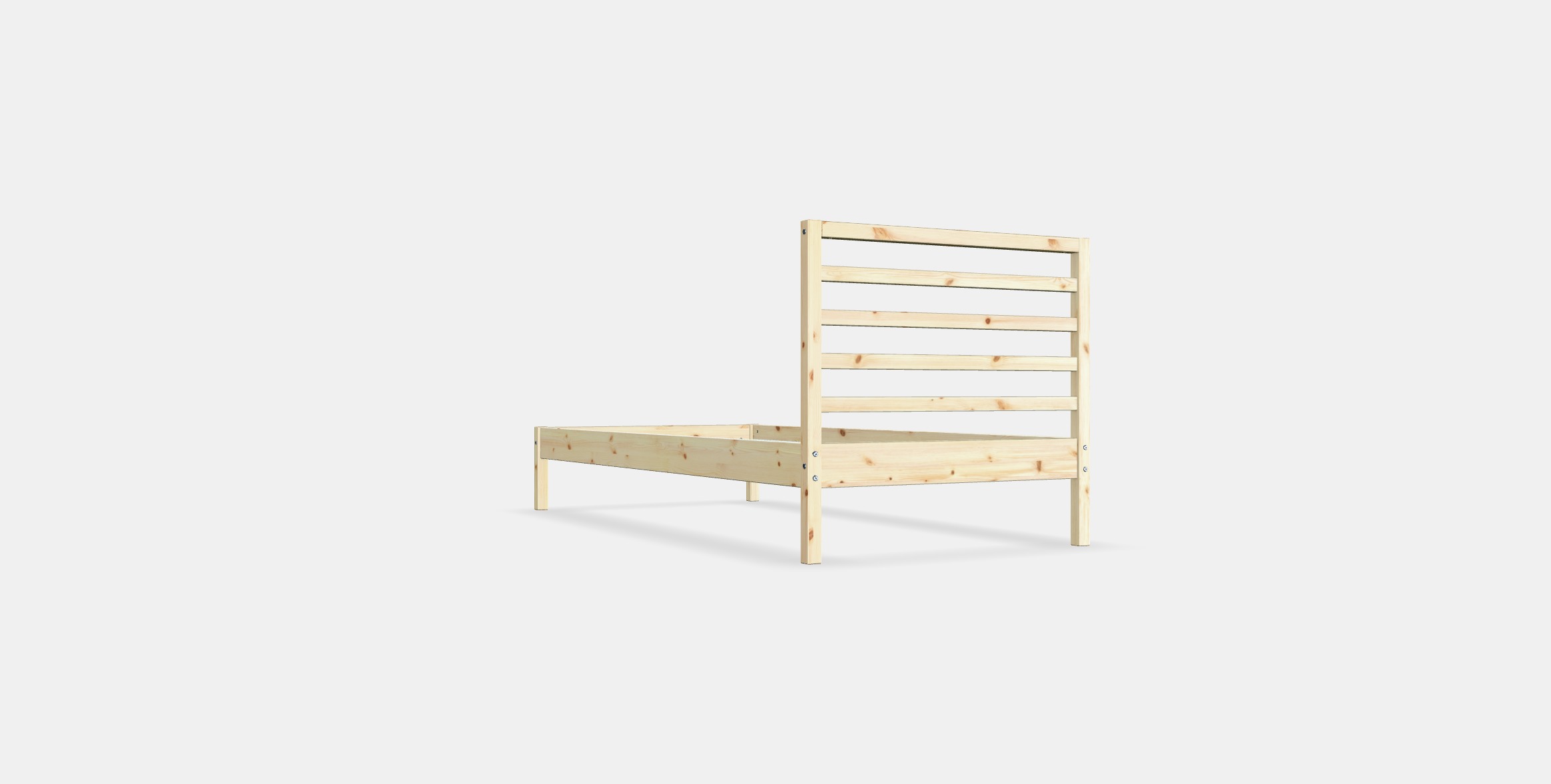TARVA Bed frame 1 Low-poly 3D model_16