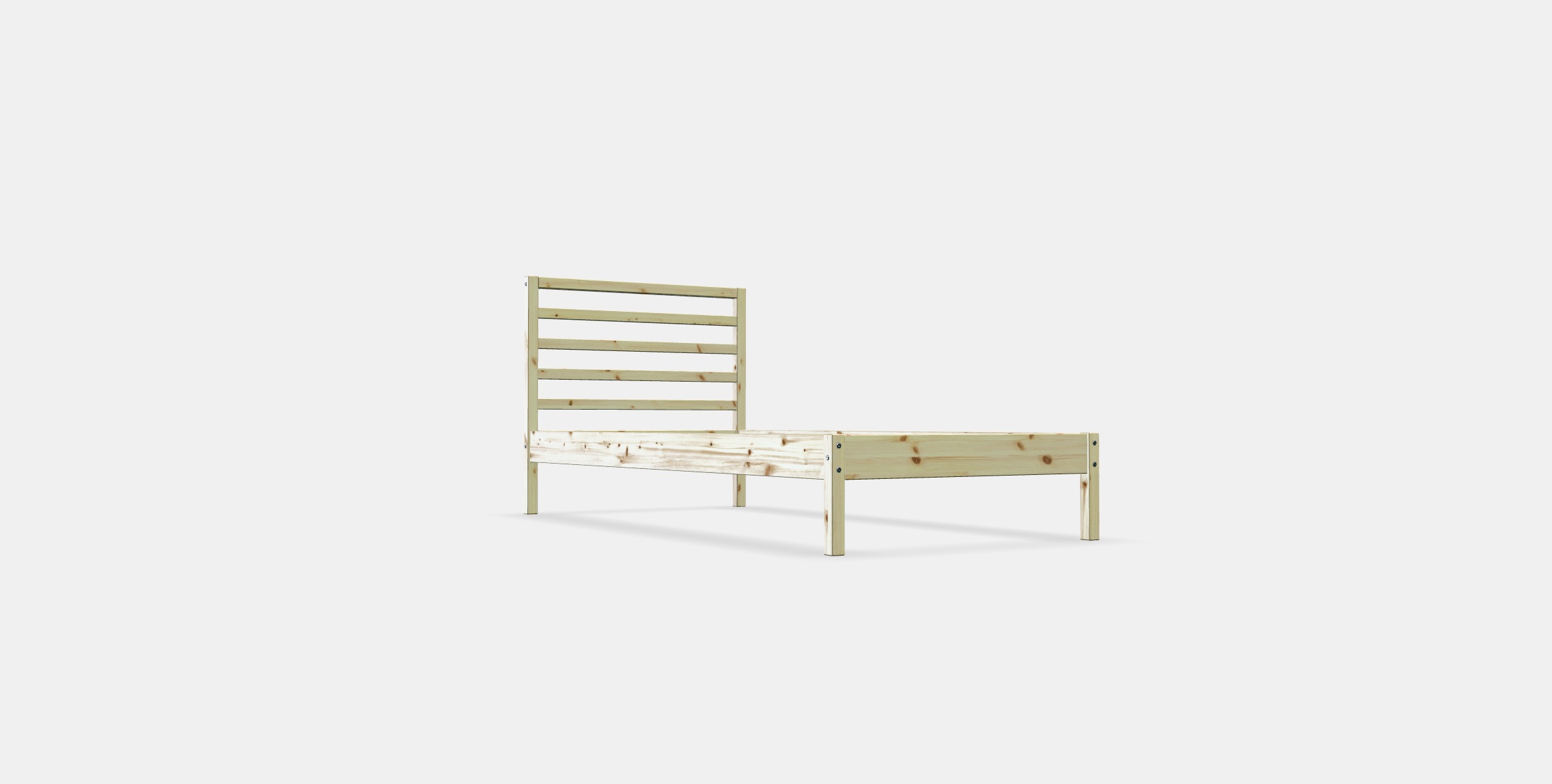TARVA Bed frame 1 Low-poly 3D model_3