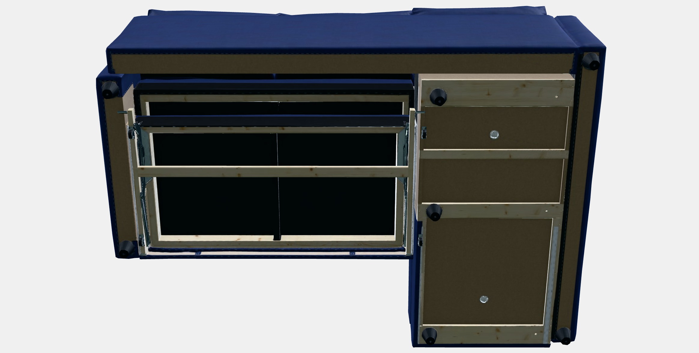 FRIHETEN Corner sofa-bed with storage 4 Low-poly 3D model_8