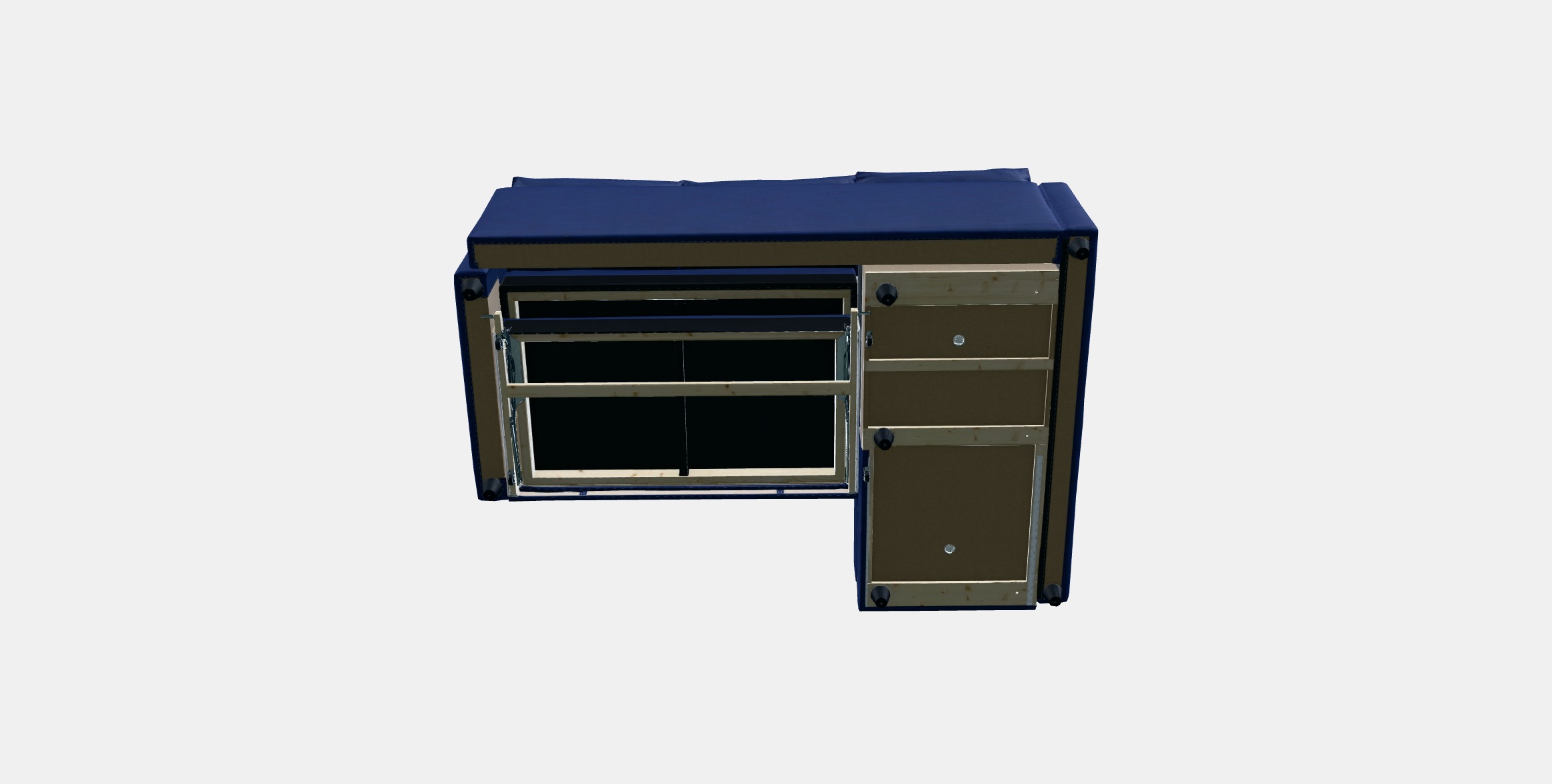 FRIHETEN Corner sofa-bed with storage 4 Low-poly 3D model_4