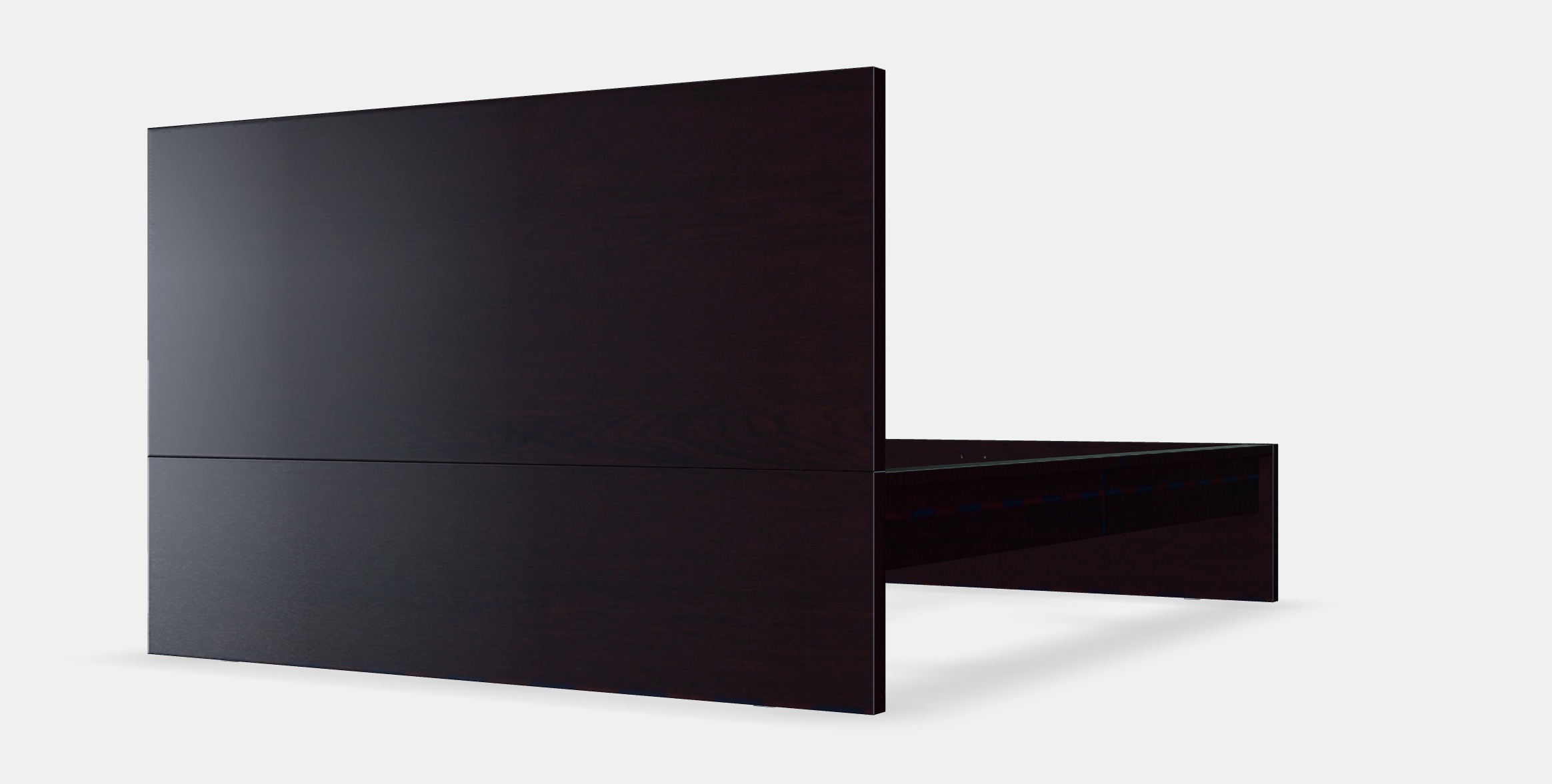 MALM Bed frame high 25 Low-poly 3D model_8