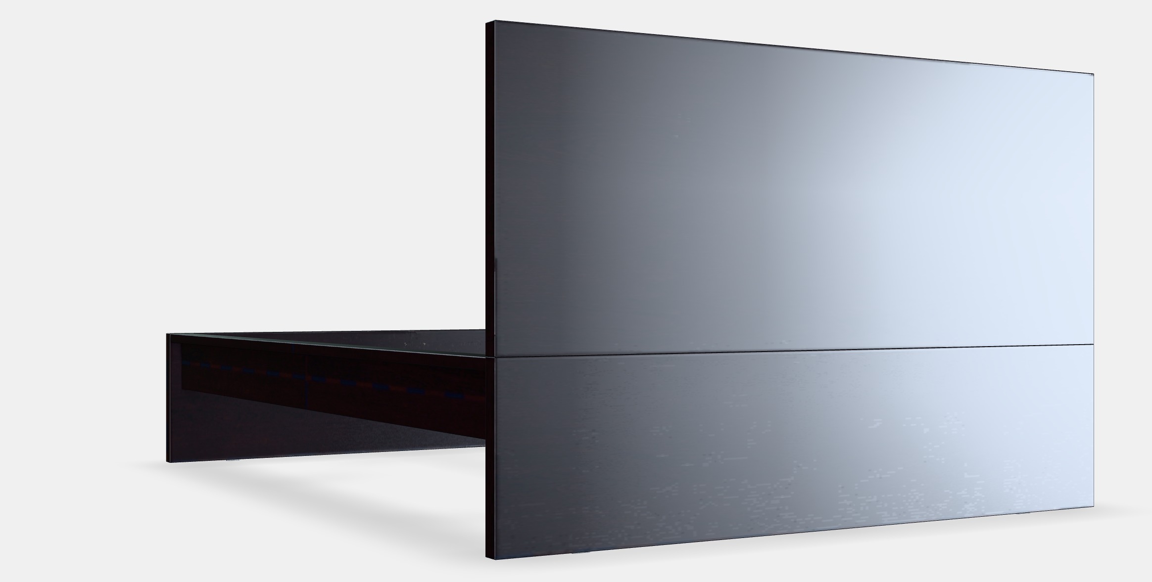 MALM Bed frame high 25 Low-poly 3D model_4