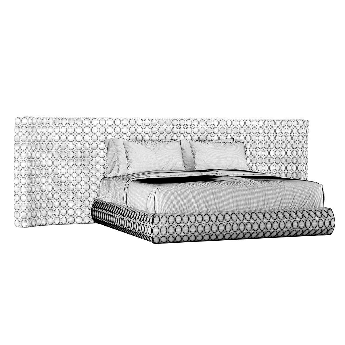 king size bed concept  3D model_5