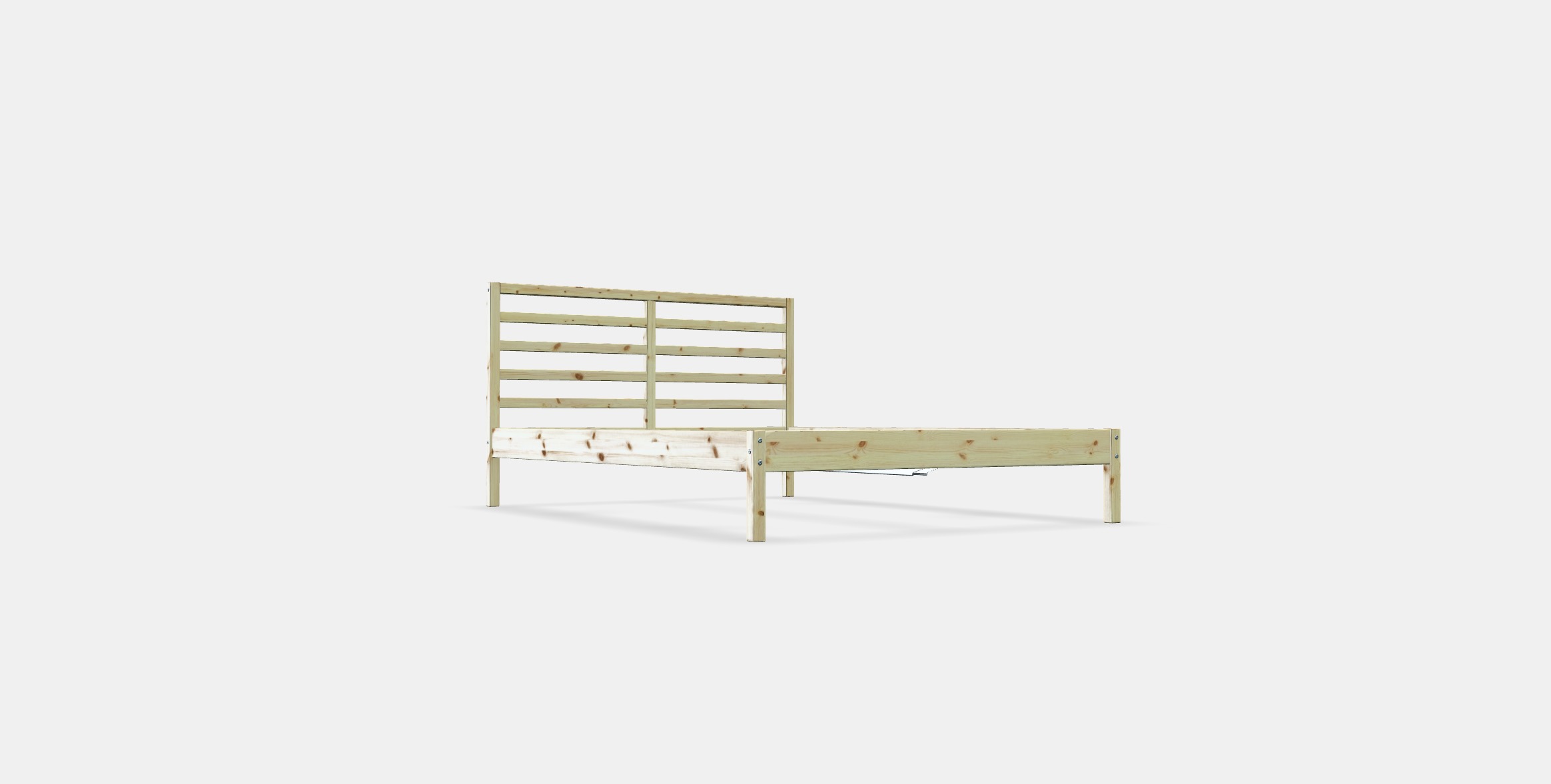 TARVA Bed frame 2 Low-poly 3D model_2