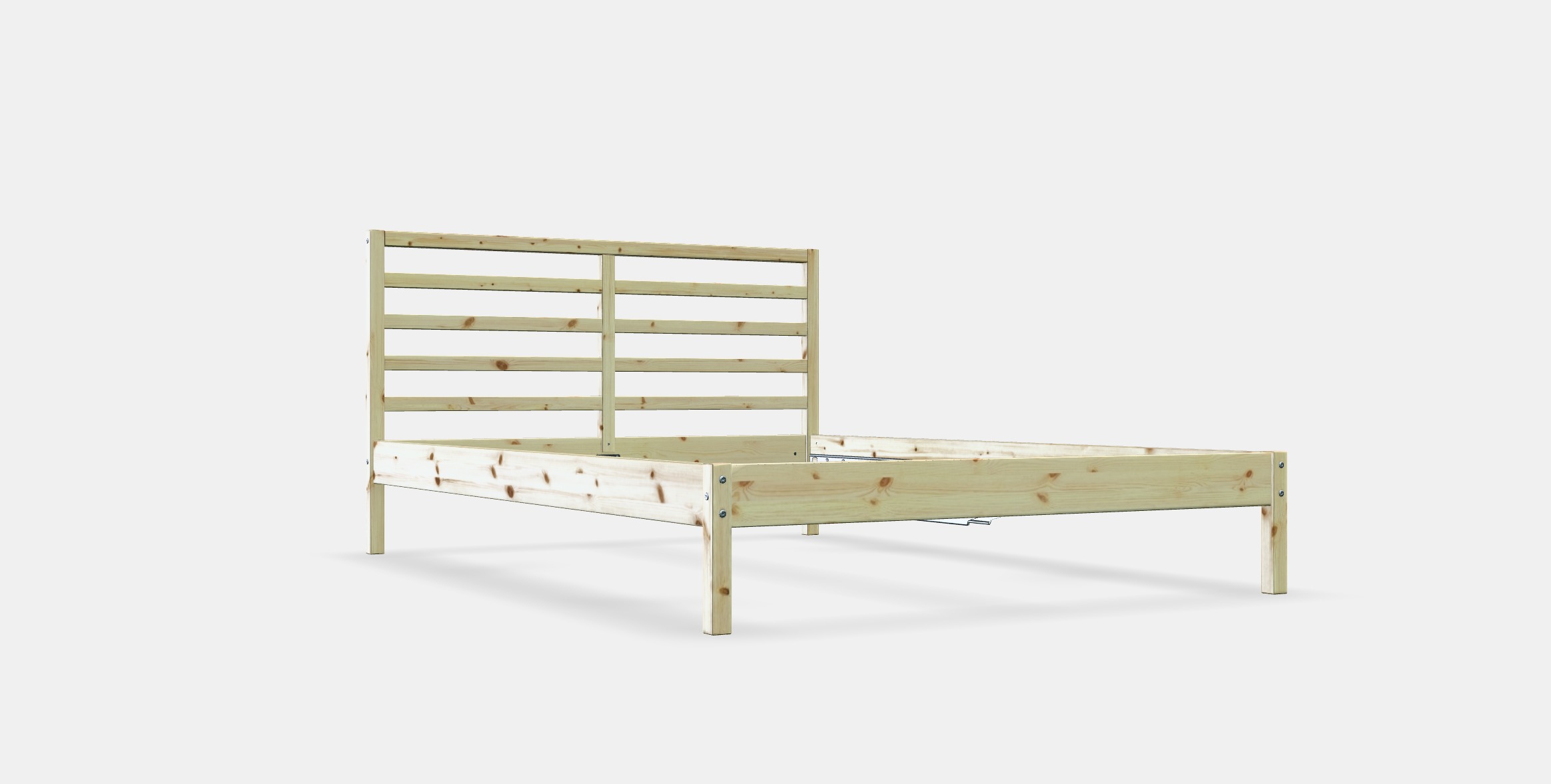 TARVA Bed frame 2 Low-poly 3D model_9