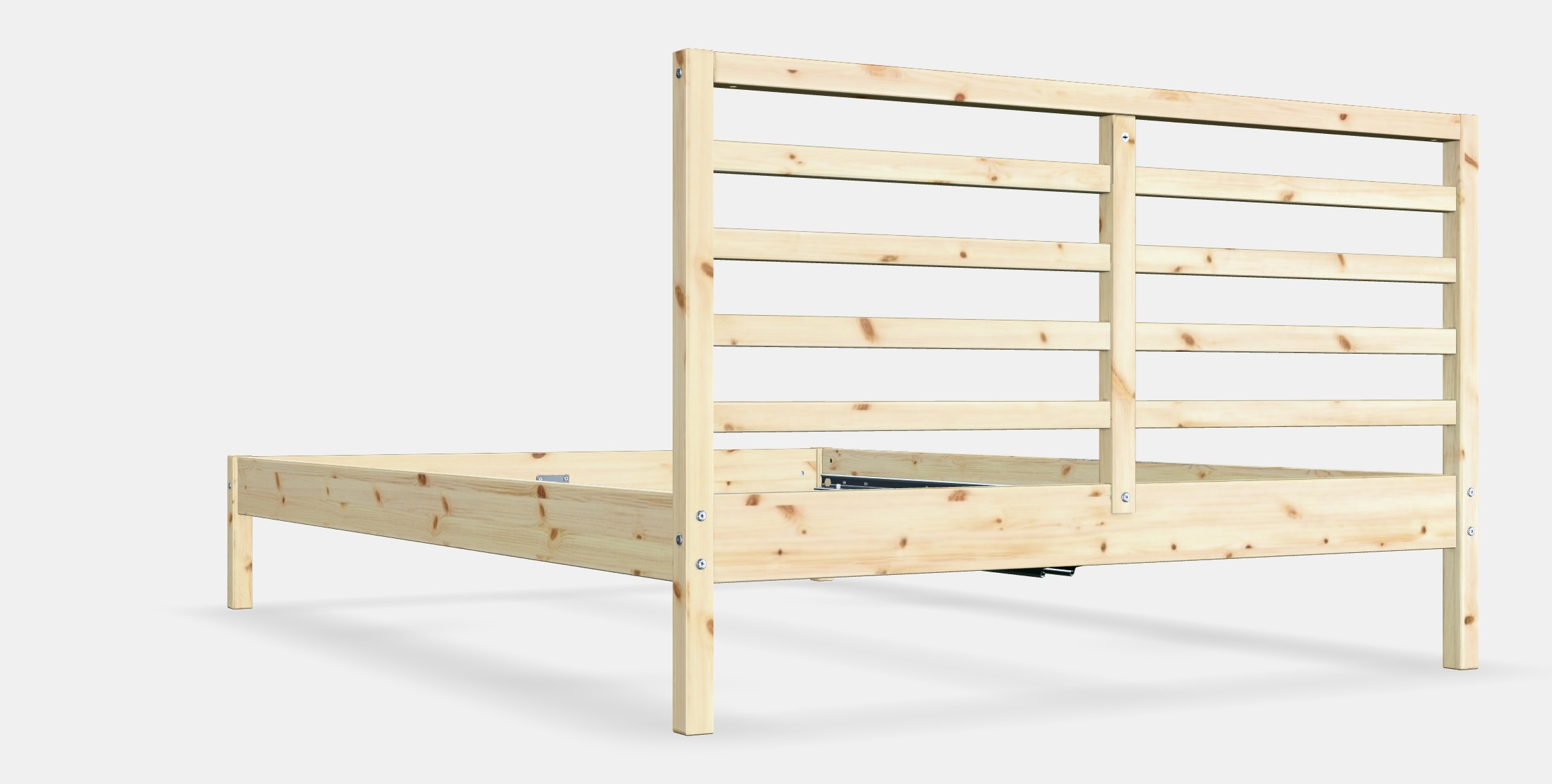 TARVA Bed frame 2 Low-poly 3D model_3