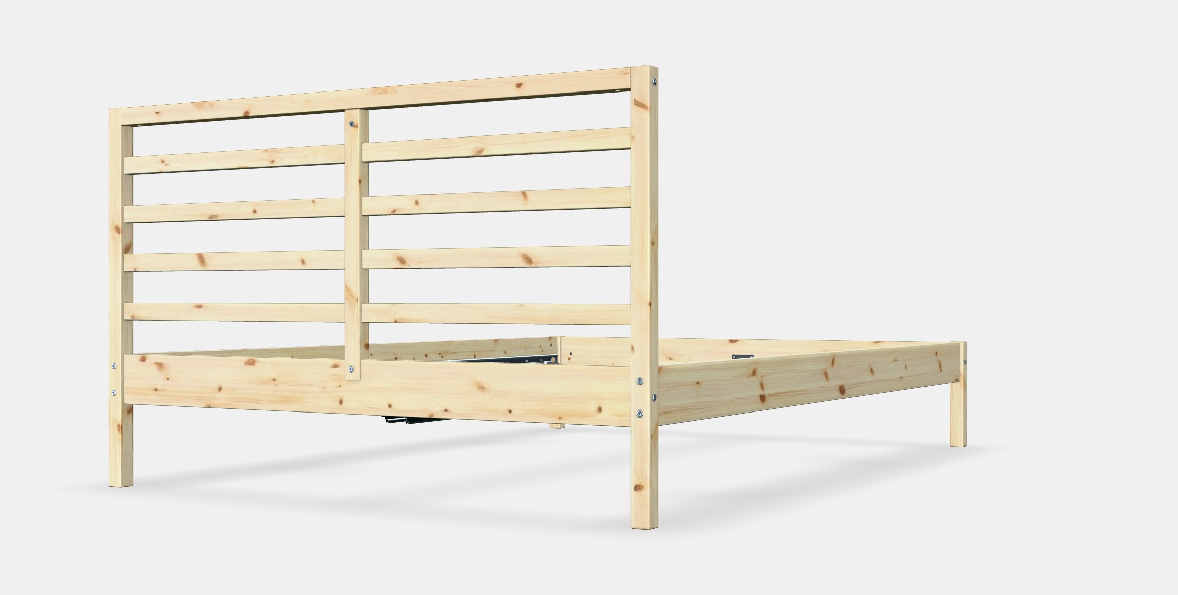 TARVA Bed frame 2 Low-poly 3D model_6