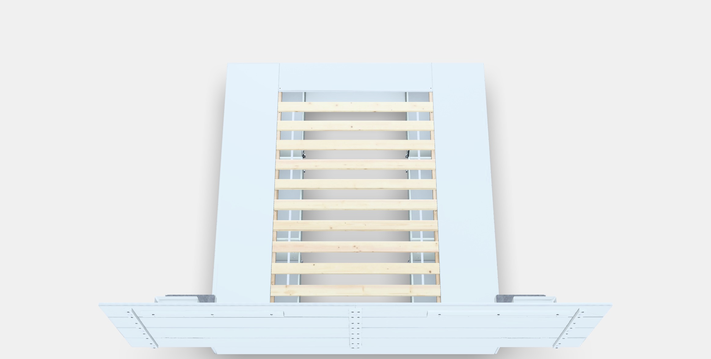 NORDLI Bed frame w storage and headboard 3 Low-poly 3D model_4