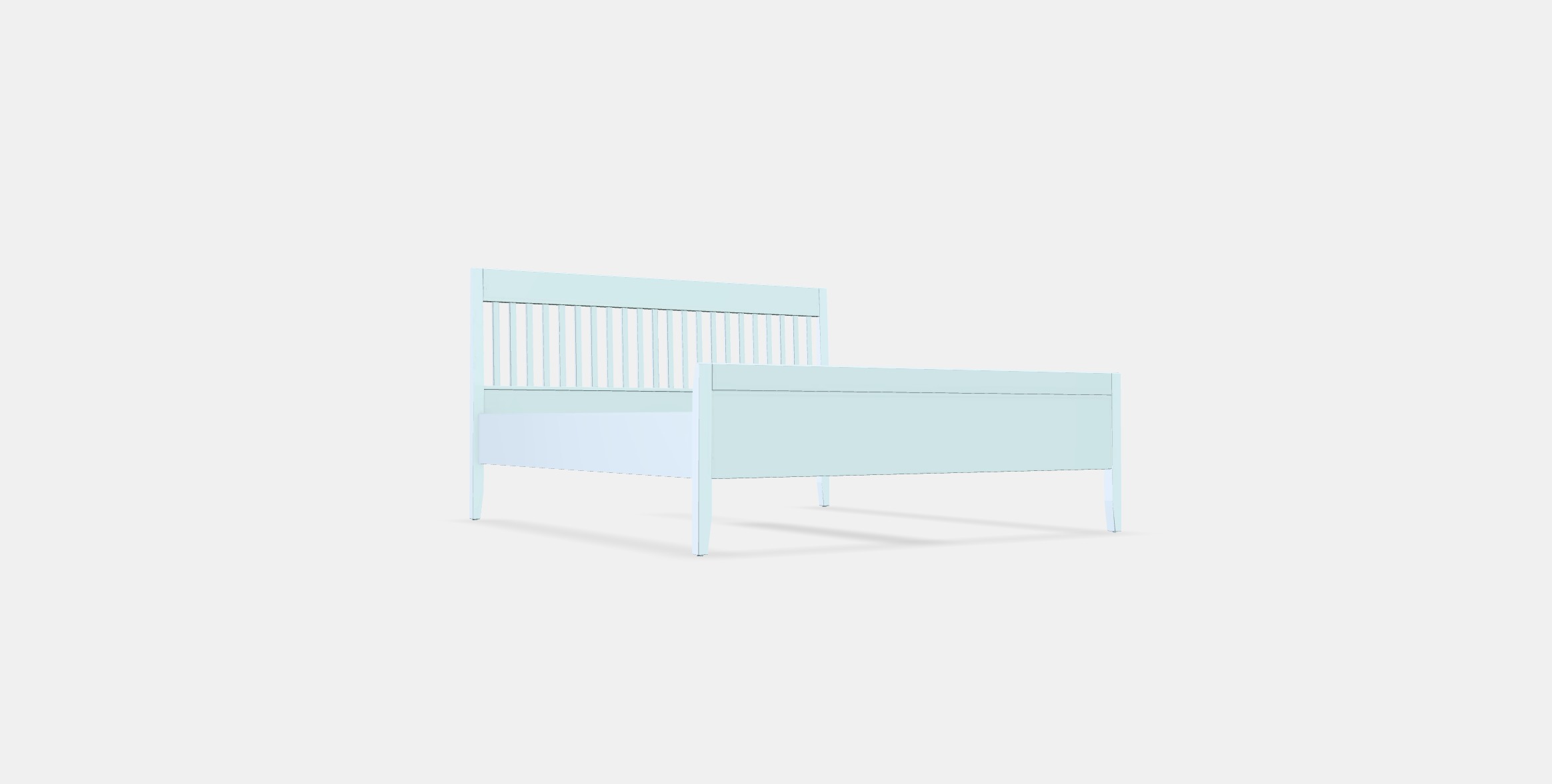 IDANAS Bed frame 8 Low-poly 3D model_2