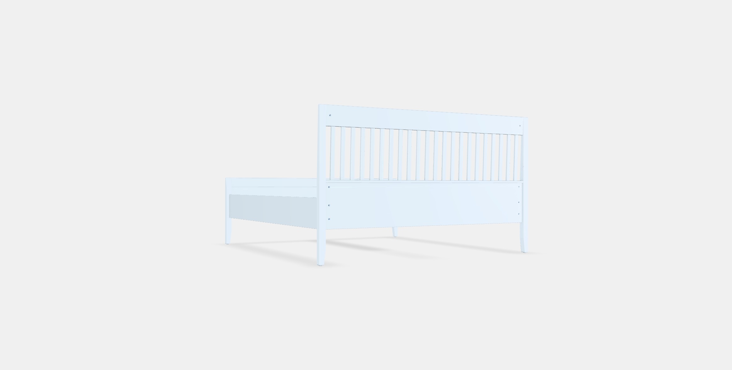IDANAS Bed frame 8 Low-poly 3D model_16