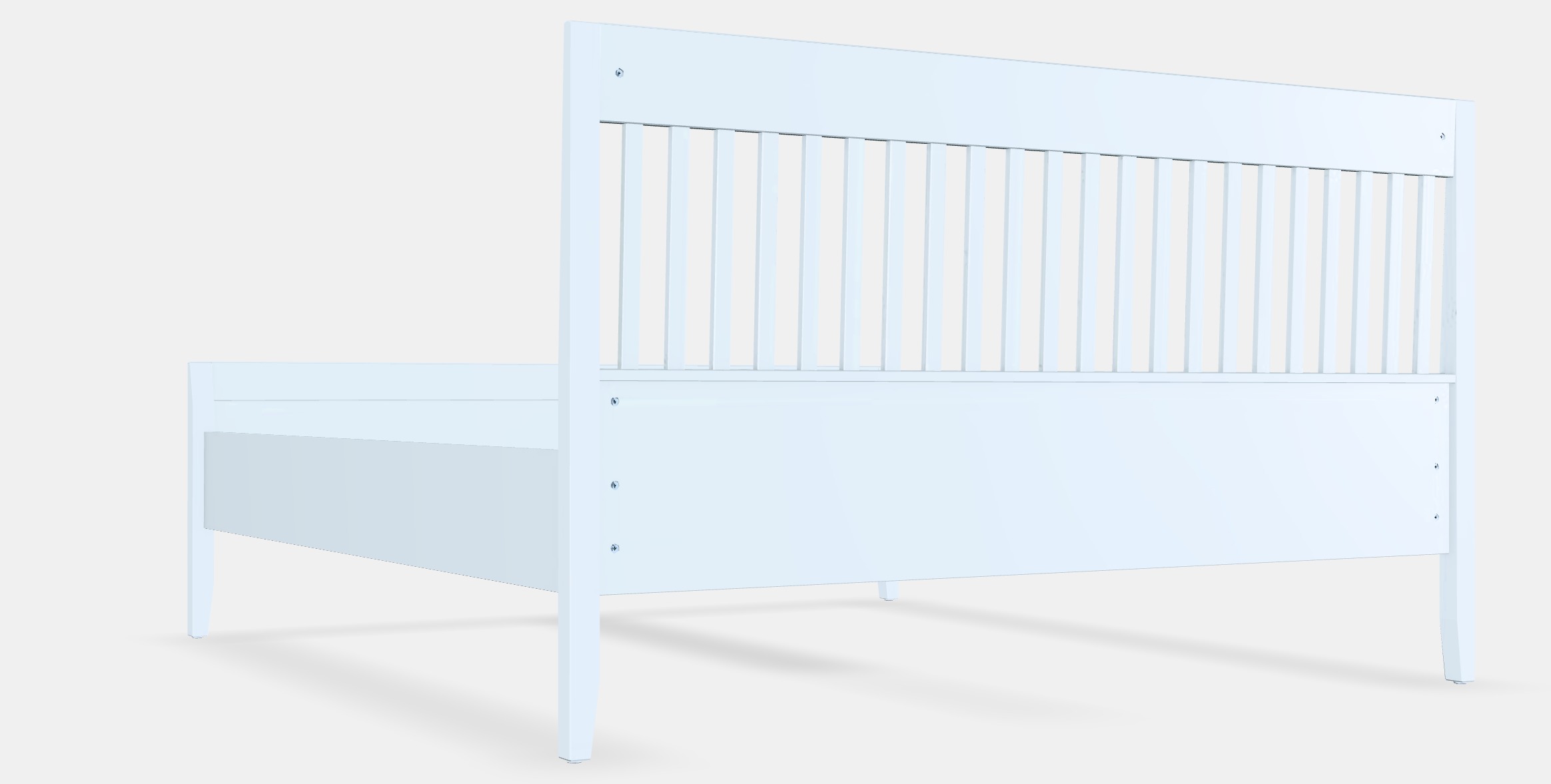 IDANAS Bed frame 8 Low-poly 3D model_3