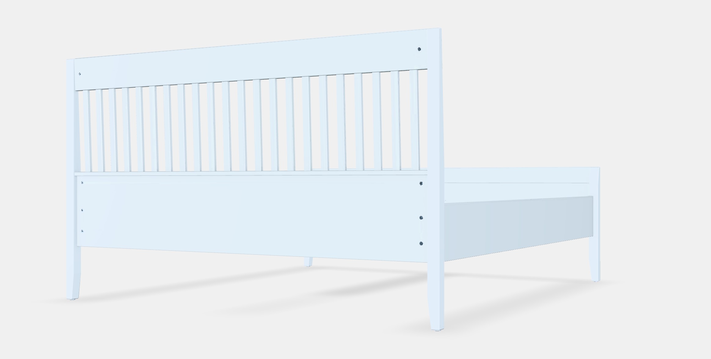 IDANAS Bed frame 8 Low-poly 3D model_6