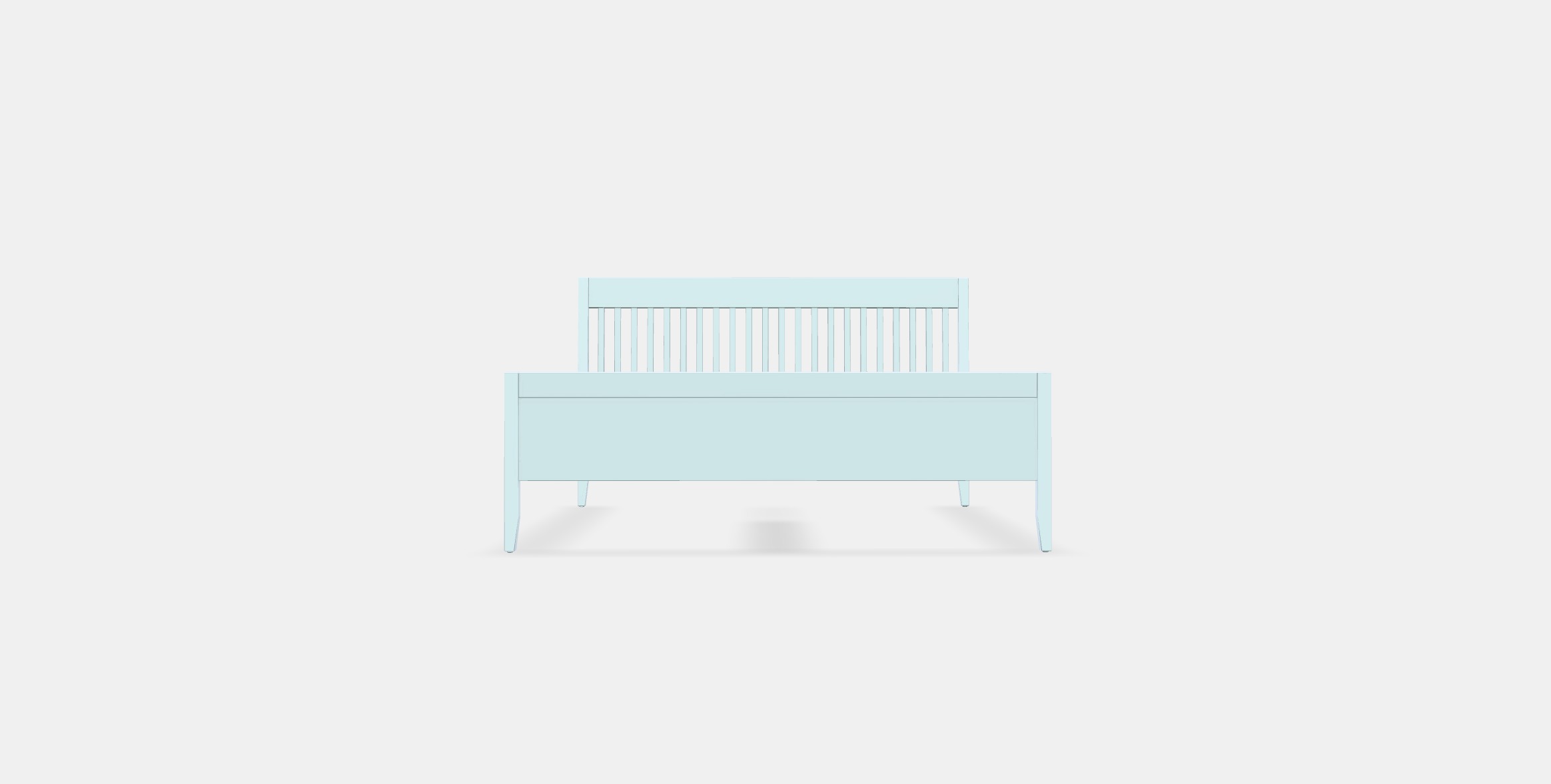 IDANAS Bed frame 8 Low-poly 3D model_10