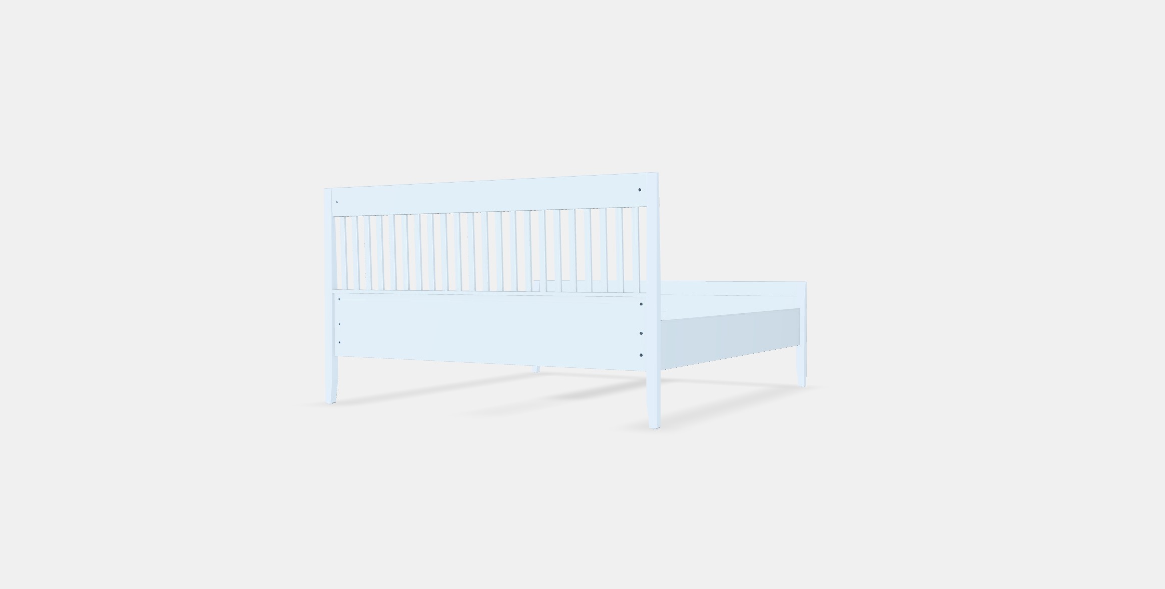 IDANAS Bed frame 8 Low-poly 3D model_5
