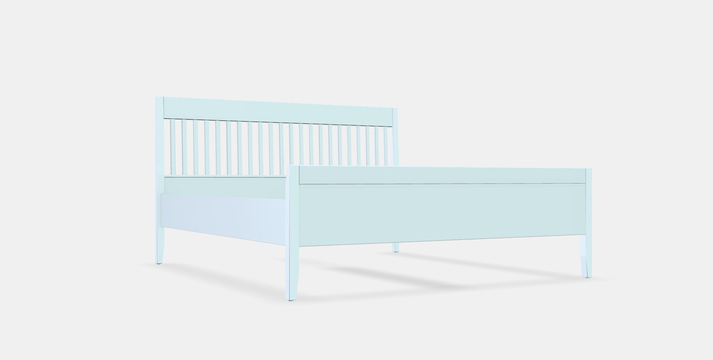 IDANAS Bed frame 8 Low-poly 3D model_9