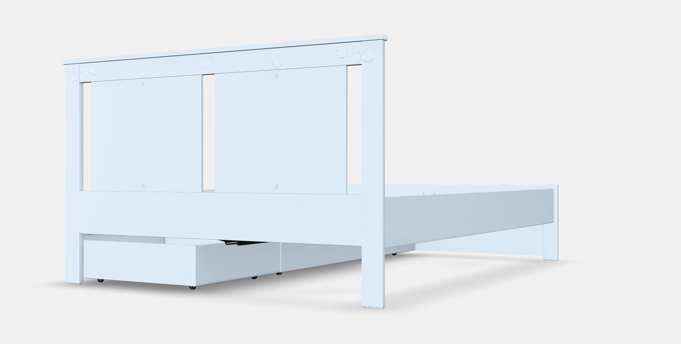 SONGESAND Bed frame with 2 storage boxes 2 Low-poly 3D model_6