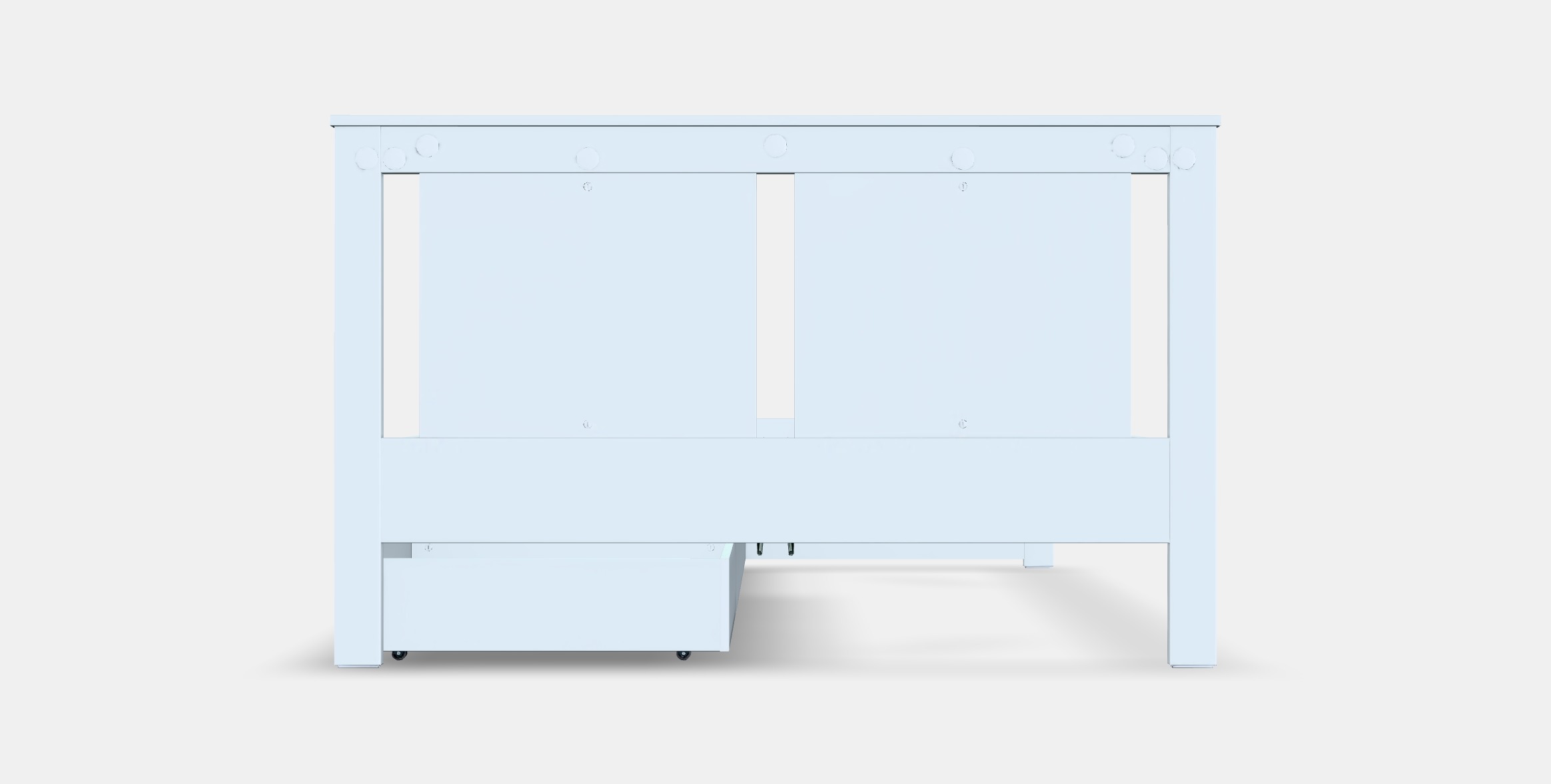 SONGESAND Bed frame with 2 storage boxes 2 Low-poly 3D model_15